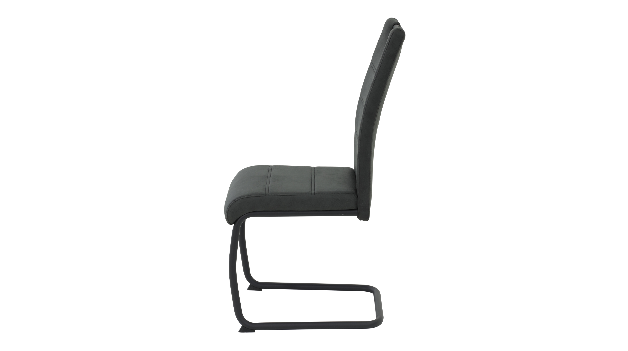 Schwingstuhl Vintage Anthrazit Freischwinger Microfaser - DUNJA