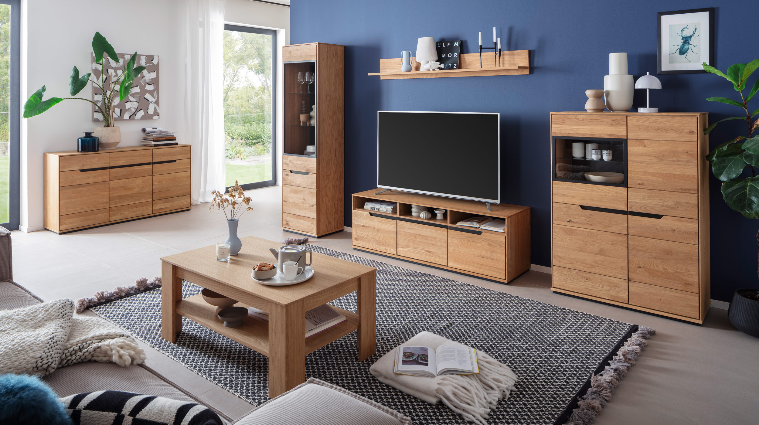 Couchtisch Eiche 115 x 65 cm - Wohnzimmertisch - ARAYA