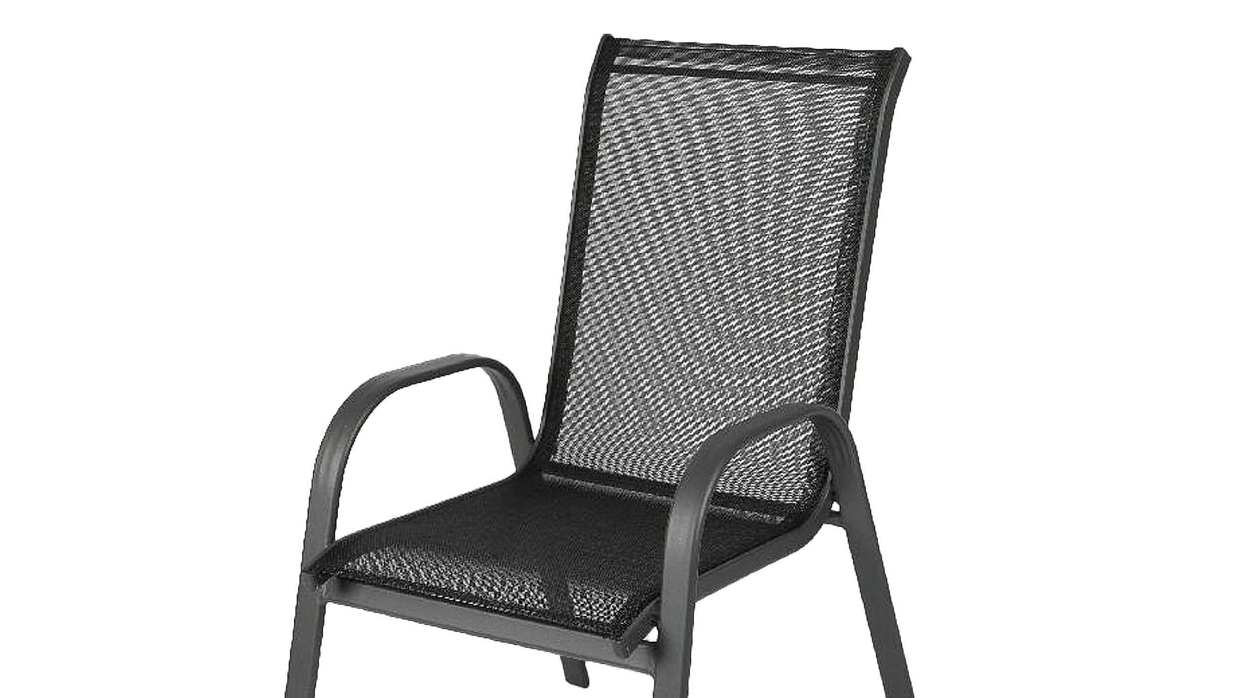 Gartenstuhl mit Armlehnen schwarz 73 x 54 cm - LOLA  Gartenstuhl mit Armlehnen schwarz 73 x 54 cm - LOLA