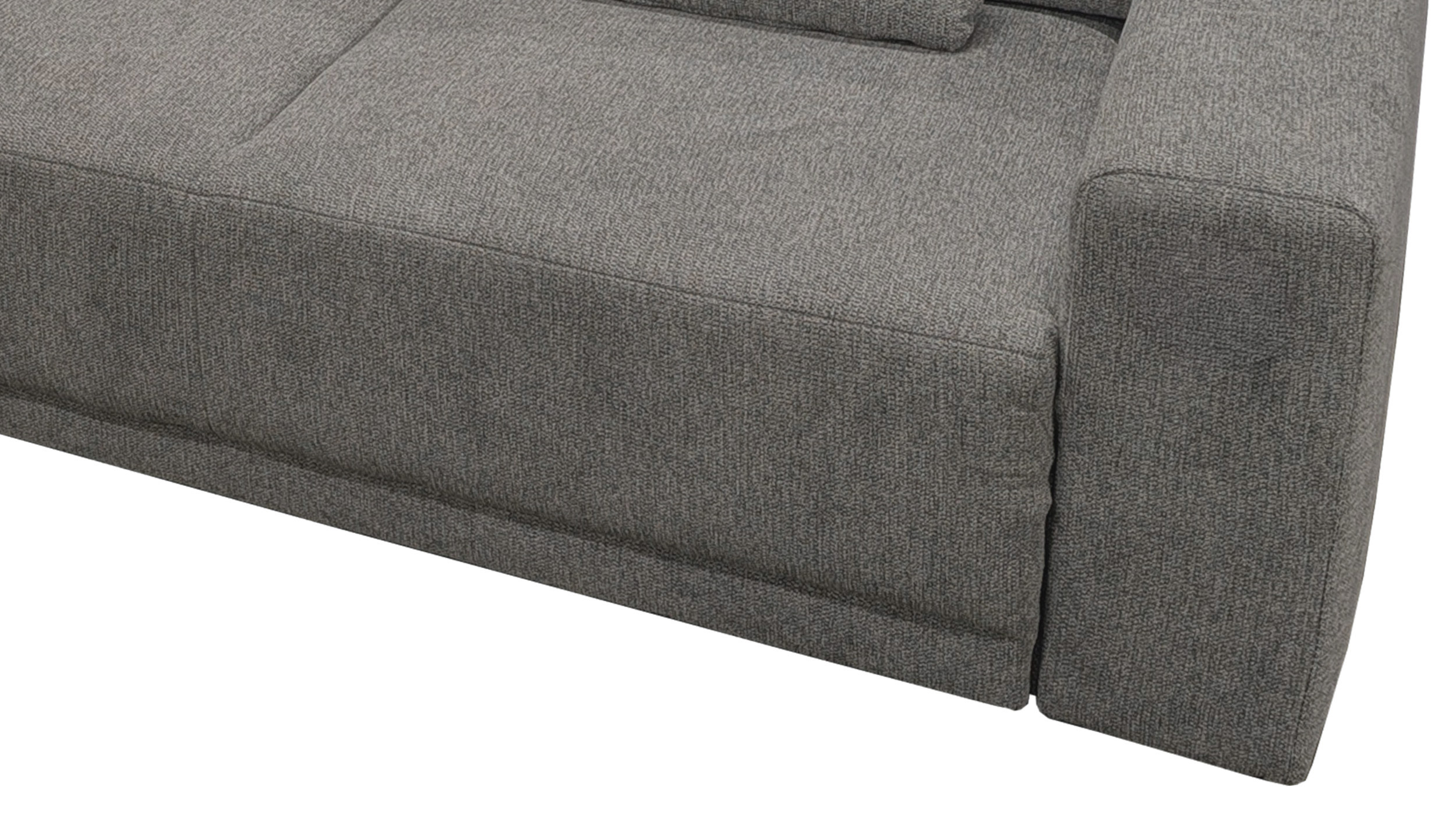 Ecksofa grau elektrische ausfahrbar 285 cm - CASSIO 