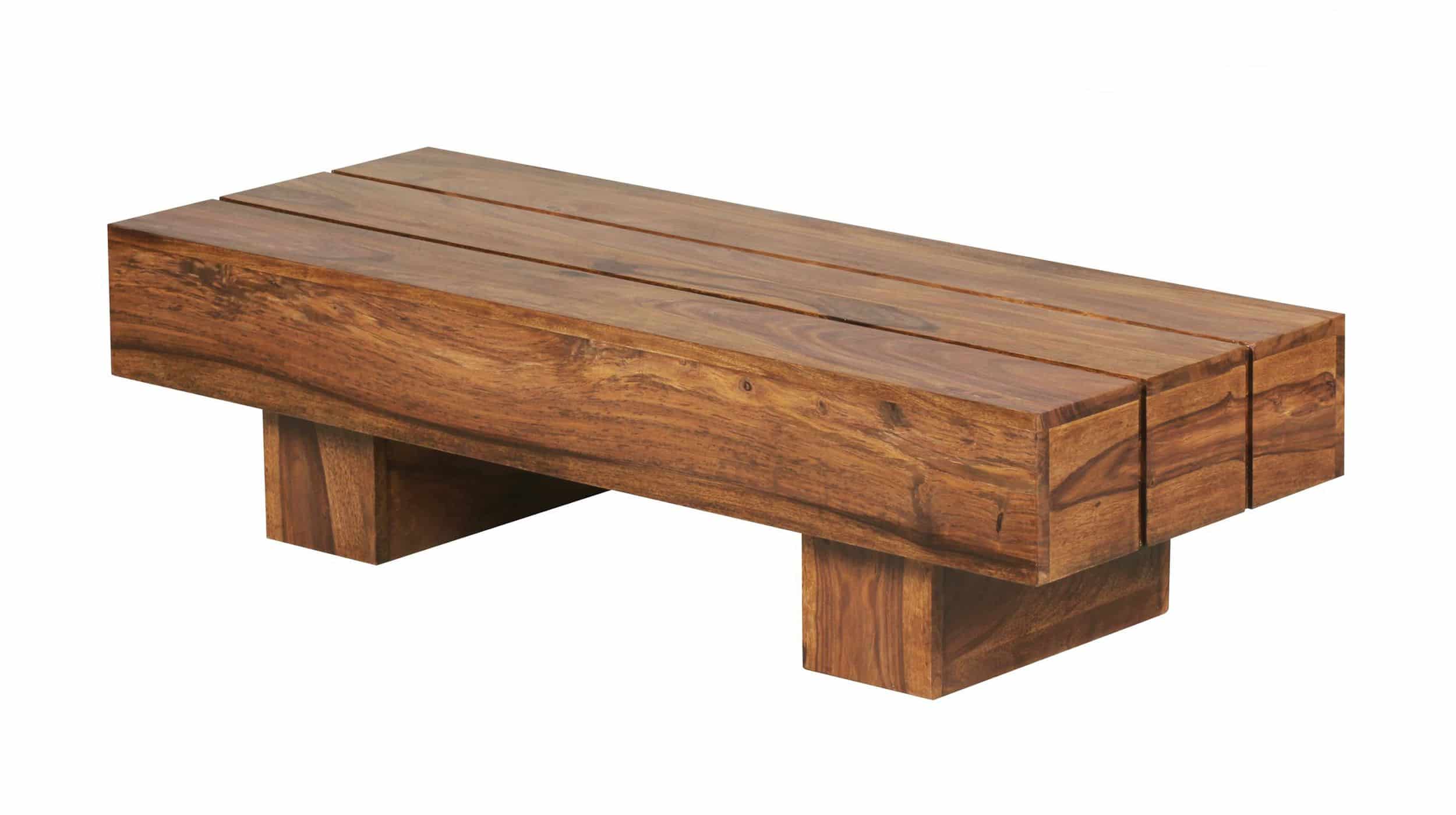 Couchtisch Sheesham massiv 120 x 30 cm - ELIN