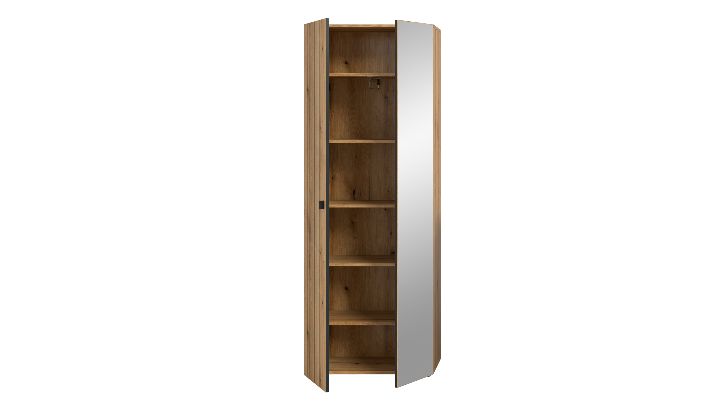 Garderobenschrank mit Spiegel Evoke Eiche 70 cm - STATION