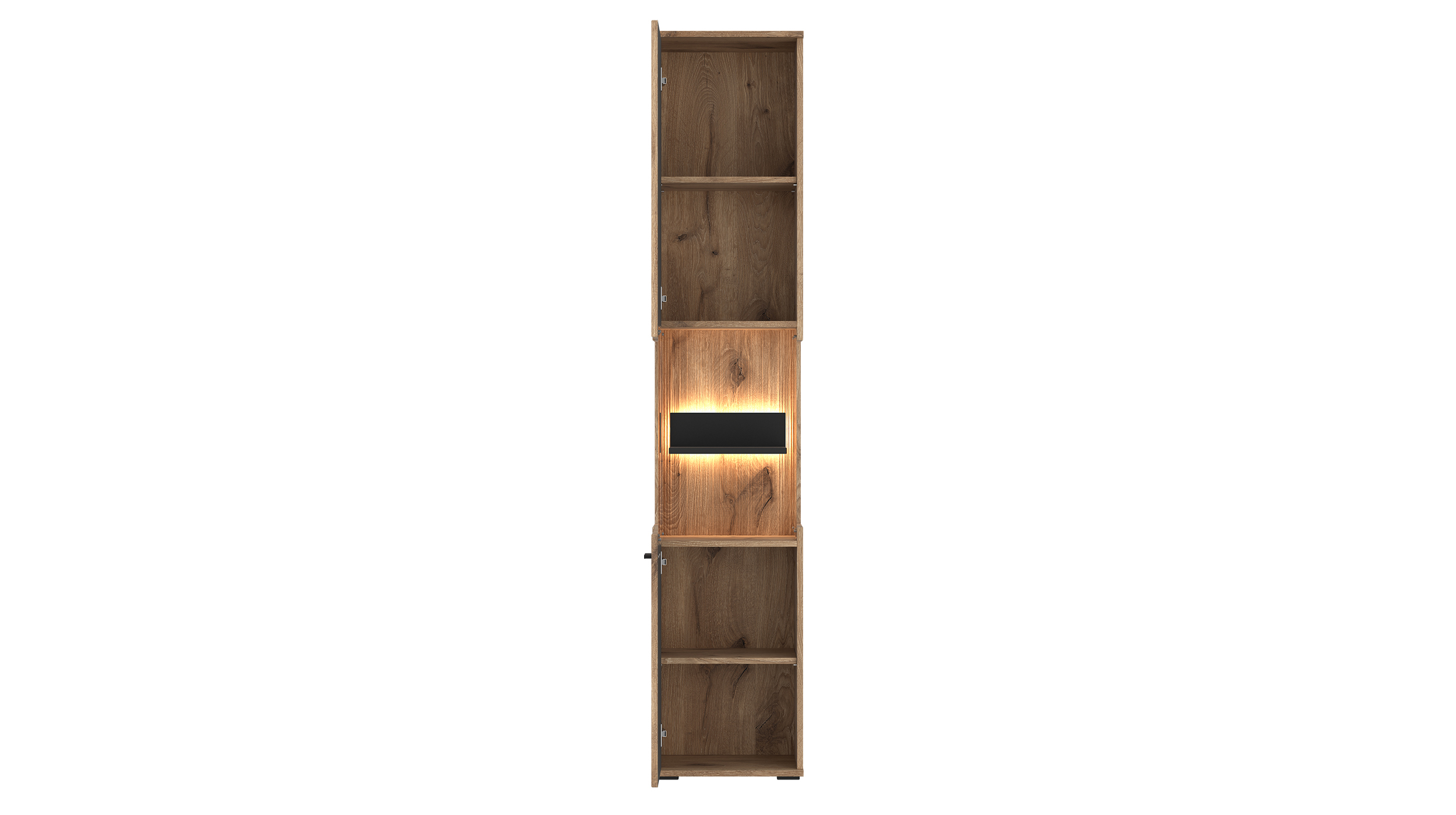 Vitrine mit Beleuchtung Viking Eiche Breite 40 cm - PARDOO