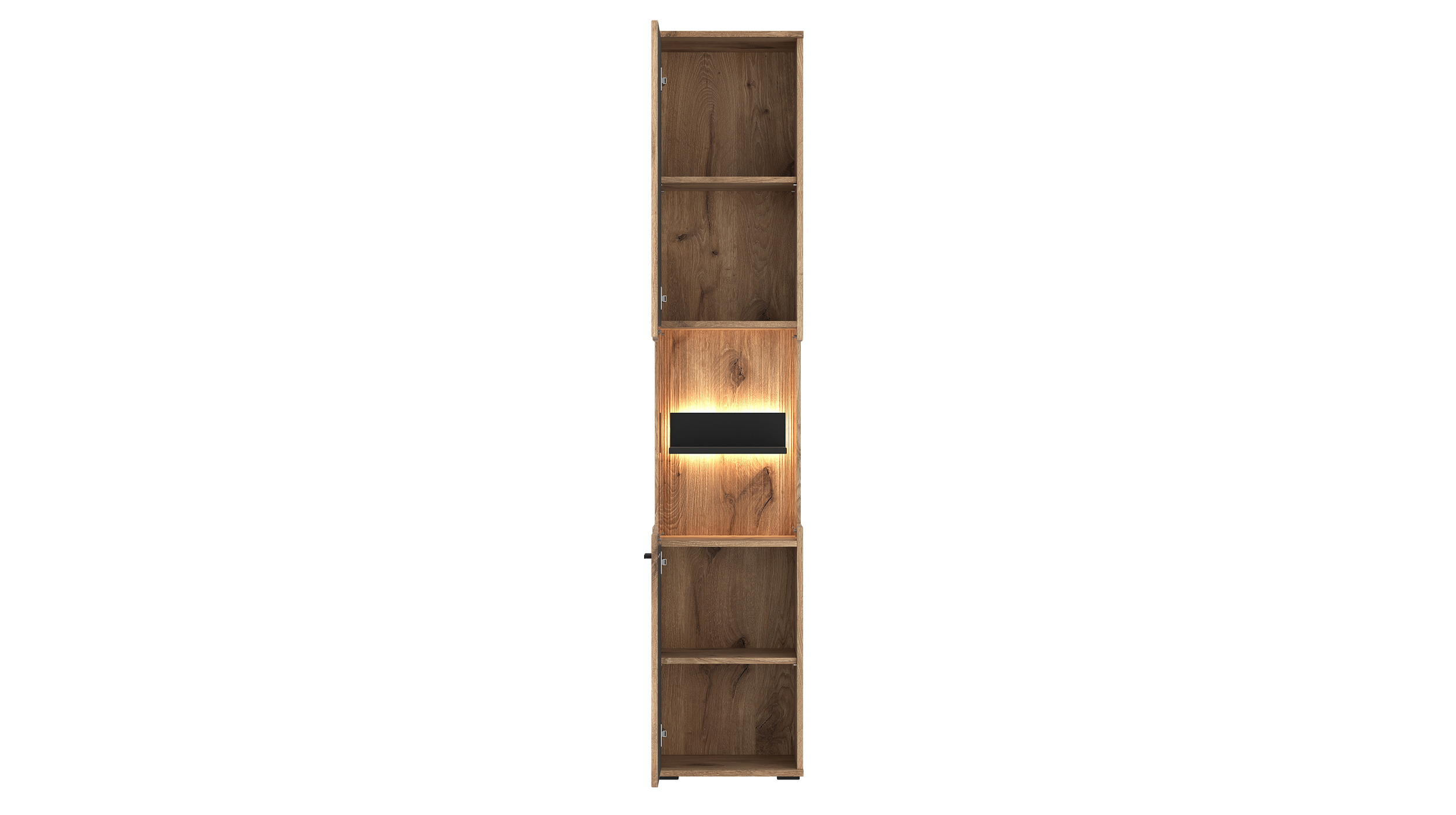 Vitrine mit Beleuchtung Viking Eiche Breite 40 cm - PARDOO
