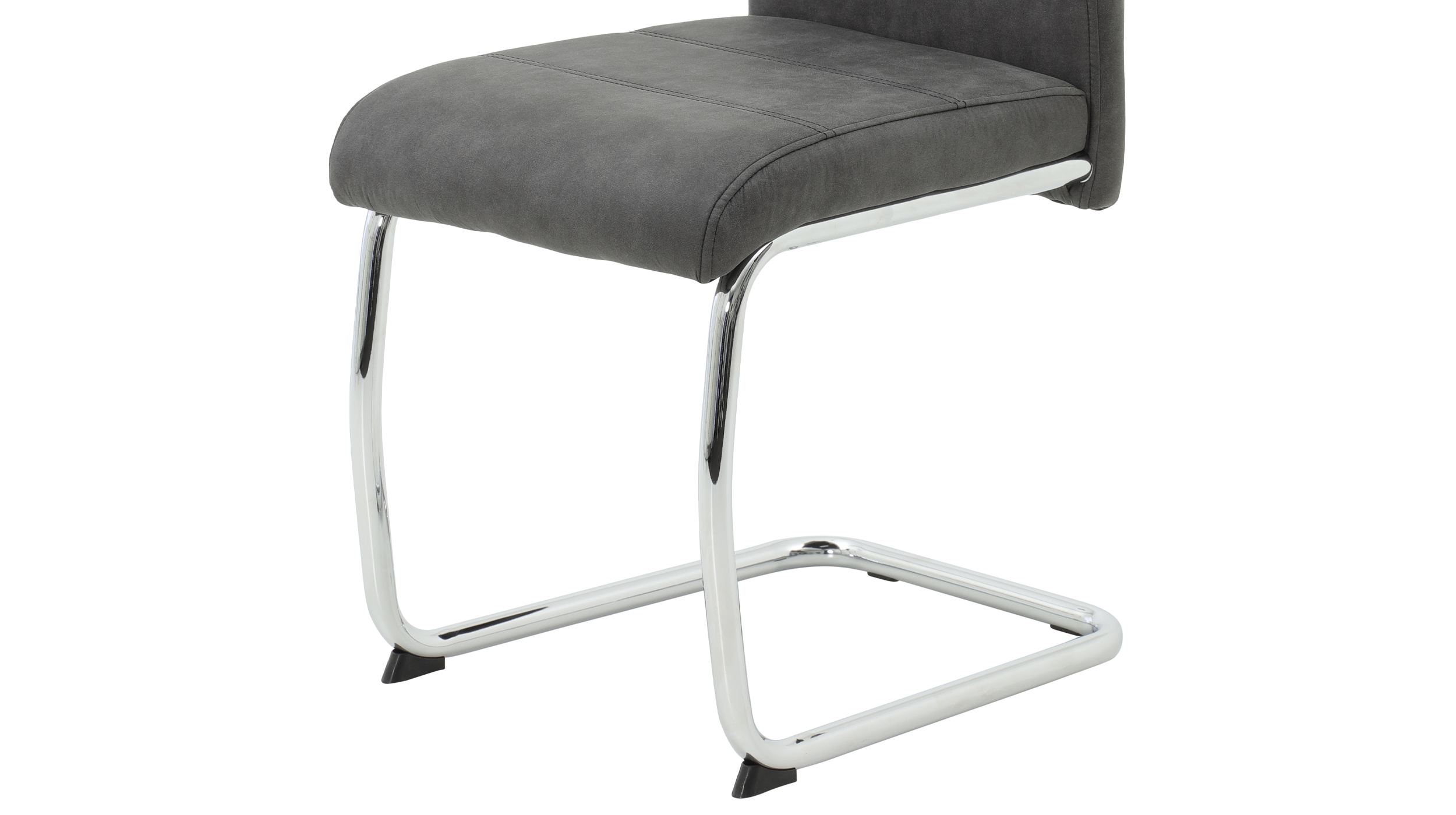 Schwingstuhl anthrazit mit Microfaserbezug - FLORA