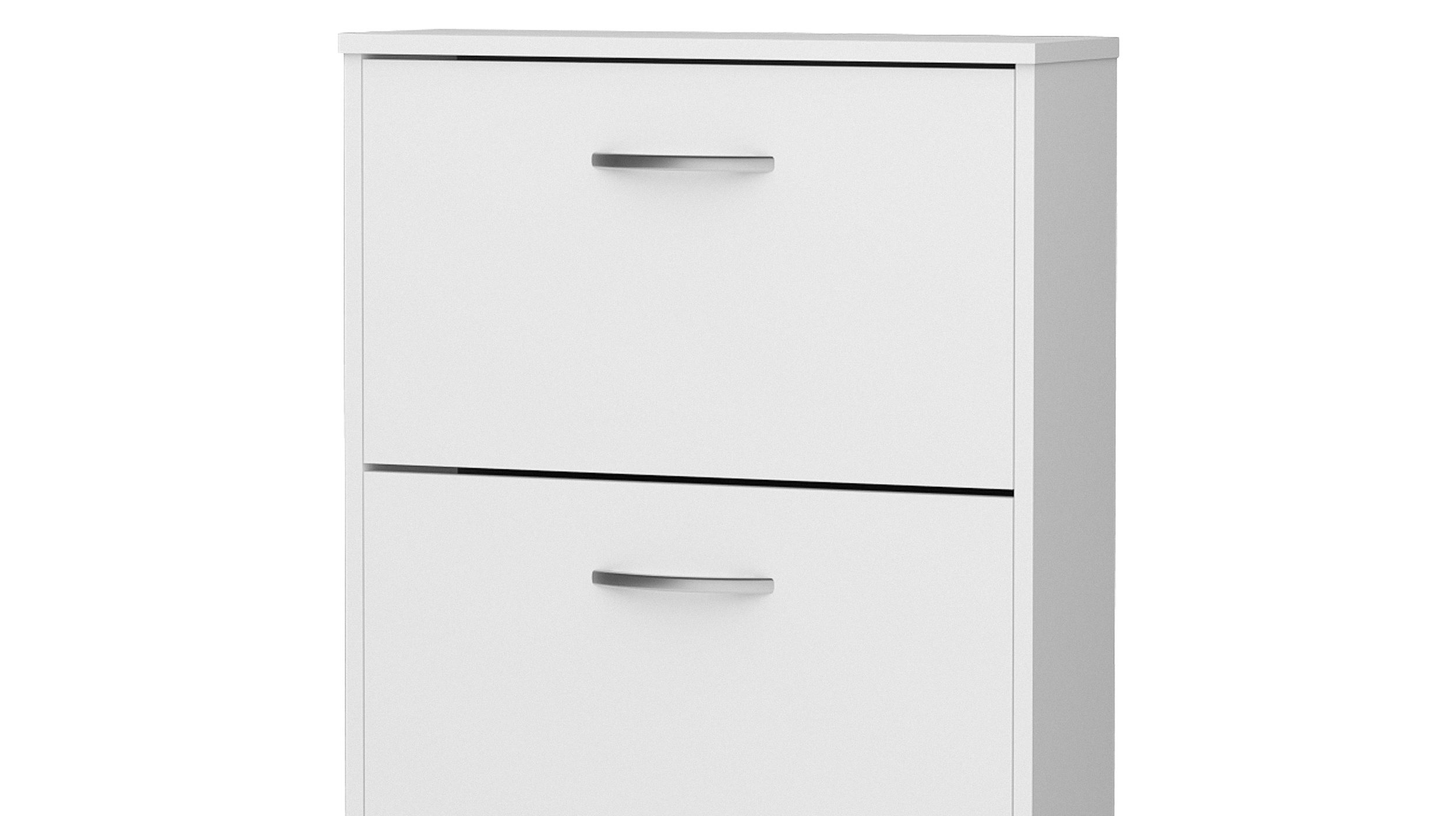 Schuhschrank weiß 59 x 169 cm - 5-türig - STEP