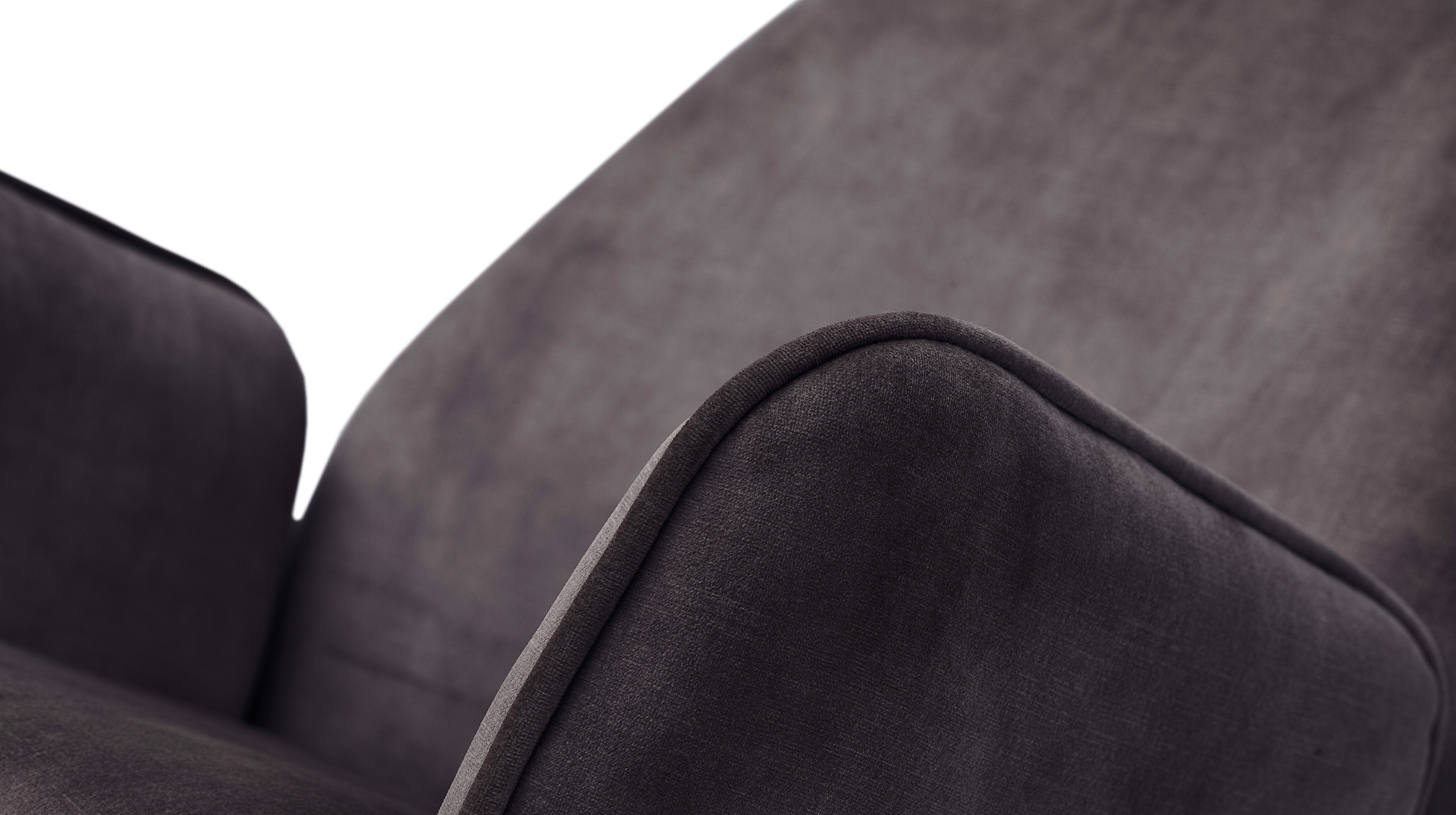 Armlehnstuhl anthrazit Drehstuhl Veloursoptik - OTTAWA