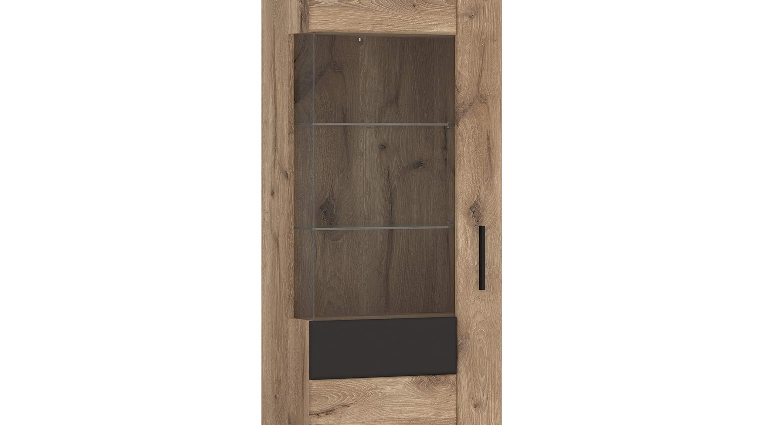 Vitrine Viking Eiche - grau - 185 cm - GRANO