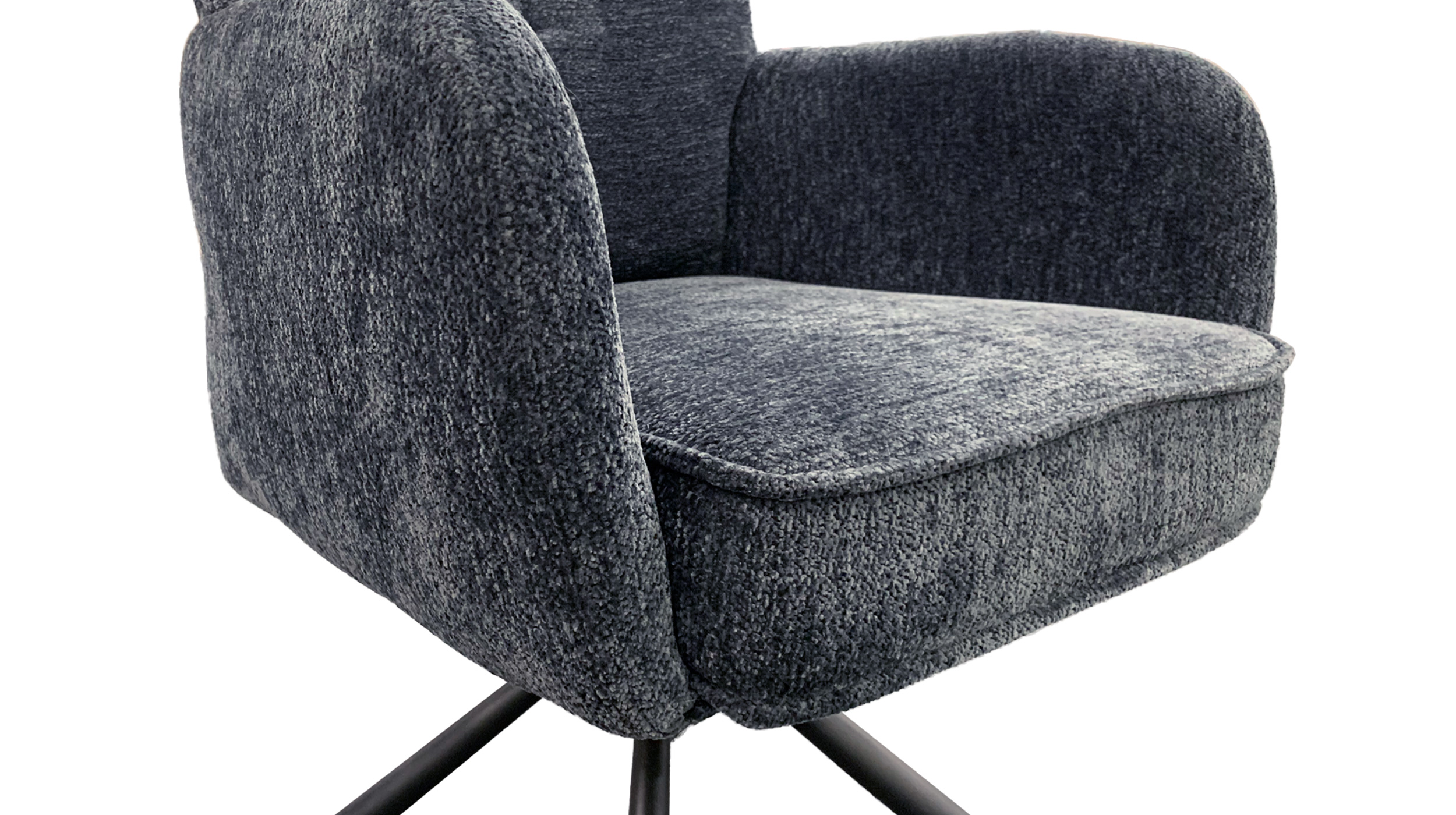 Armlehnstuhl anthrazit Drehstuhl Taschenfederkern - JÖRDIS