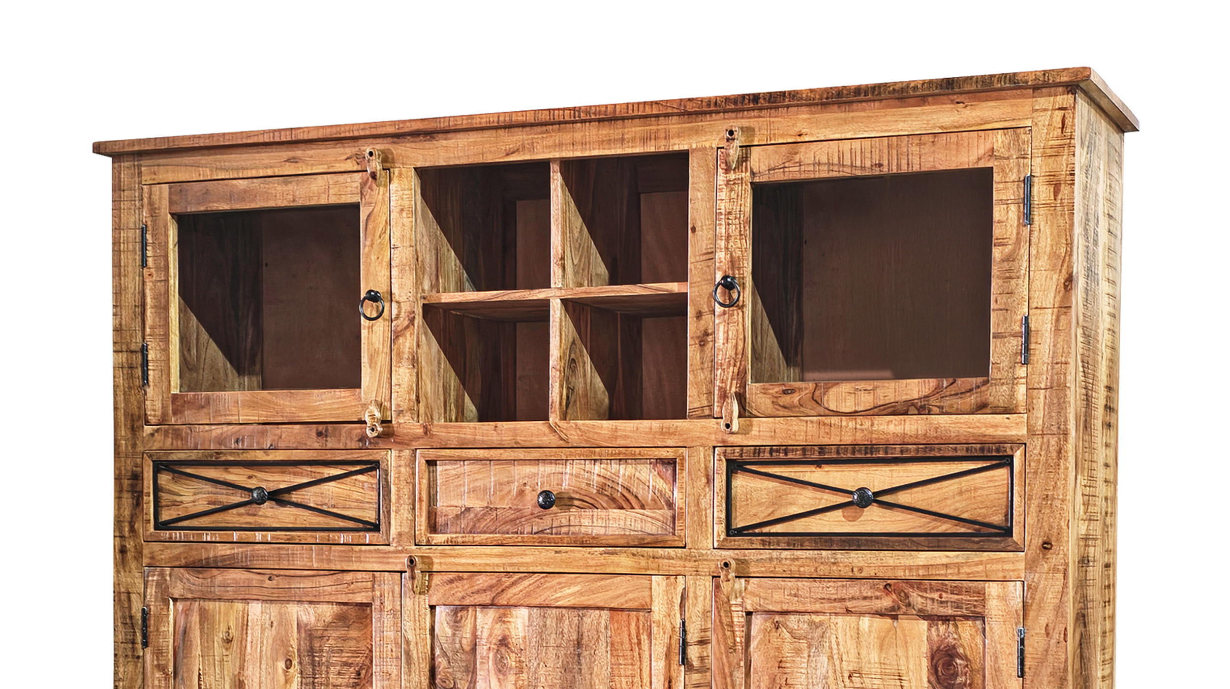 Highboard 5 Türen Akazie massiv lackiert montiert 160 cm - ACANO