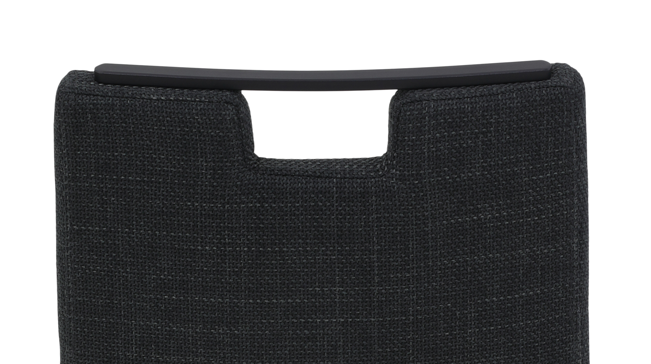 Polsterstuhl anthrazit Metallgestell Microfaser Webstoff - LAILA