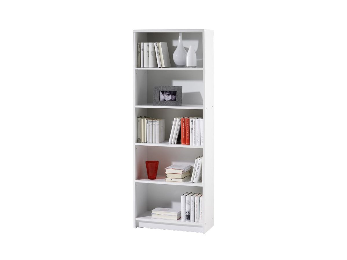 Bücherregal Standregal weiß 60 x 172 cm - 4 Einlegeböden - LILLY