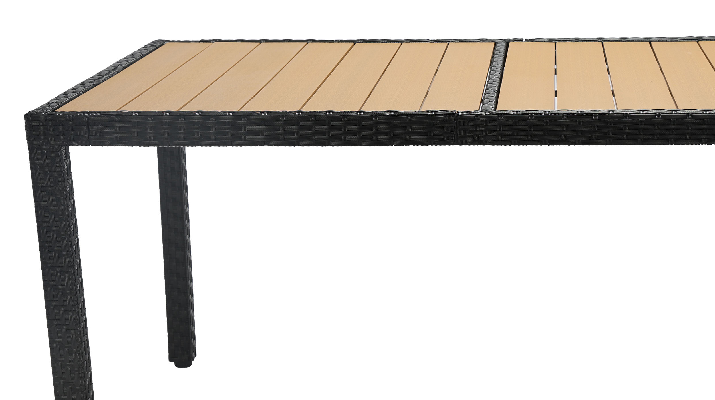 Gartenmöbel Set 5-teilig Gartentisch 150 x 90 cm schwarz - KOSAMO