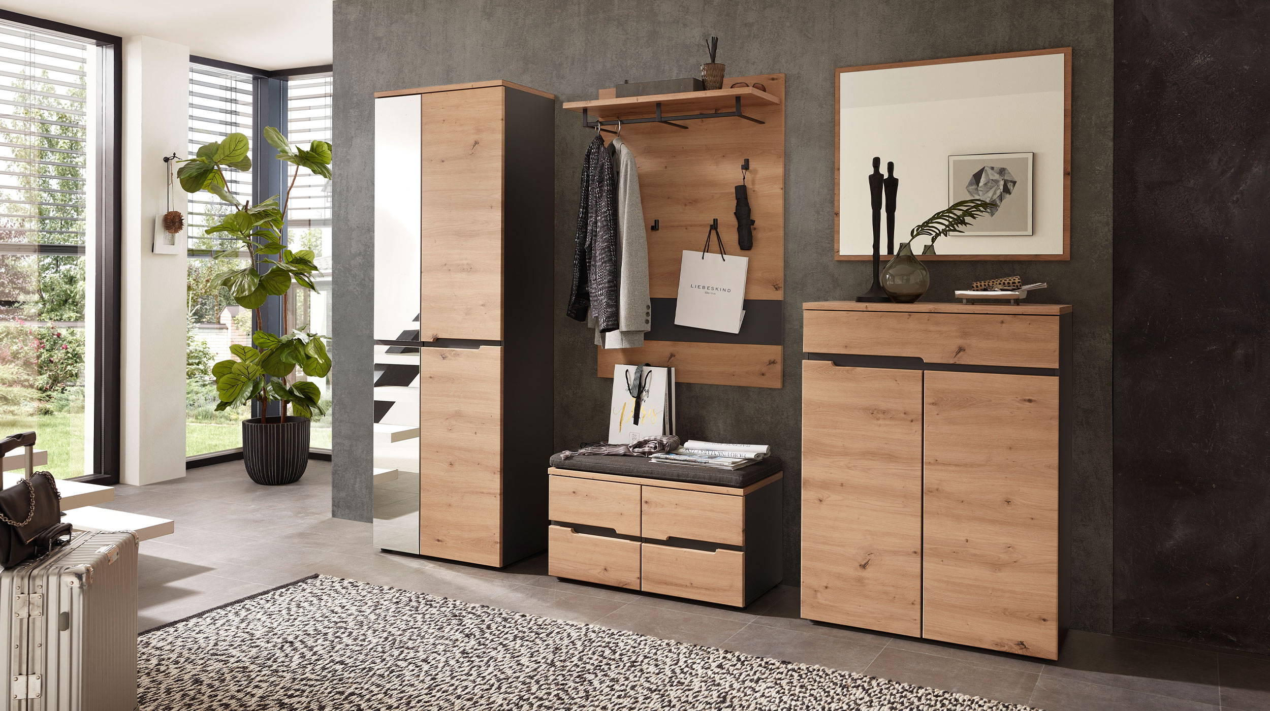 Schuhschrank mit Schublade Artisan Eiche 80 x 107 cm - MEMPHIS