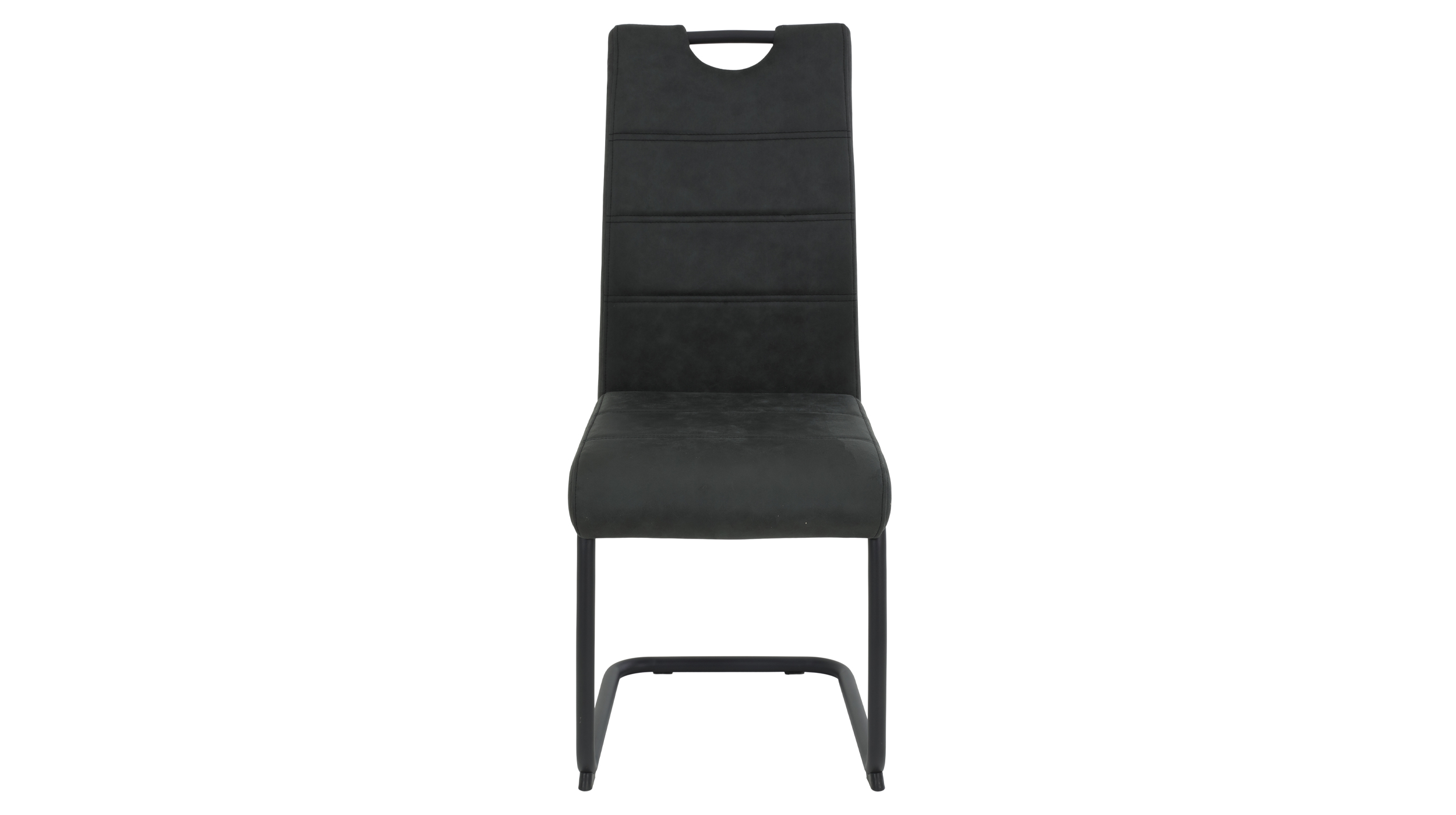 Schwingstuhl Vintage Anthrazit Freischwinger Microfaser - DUNJA