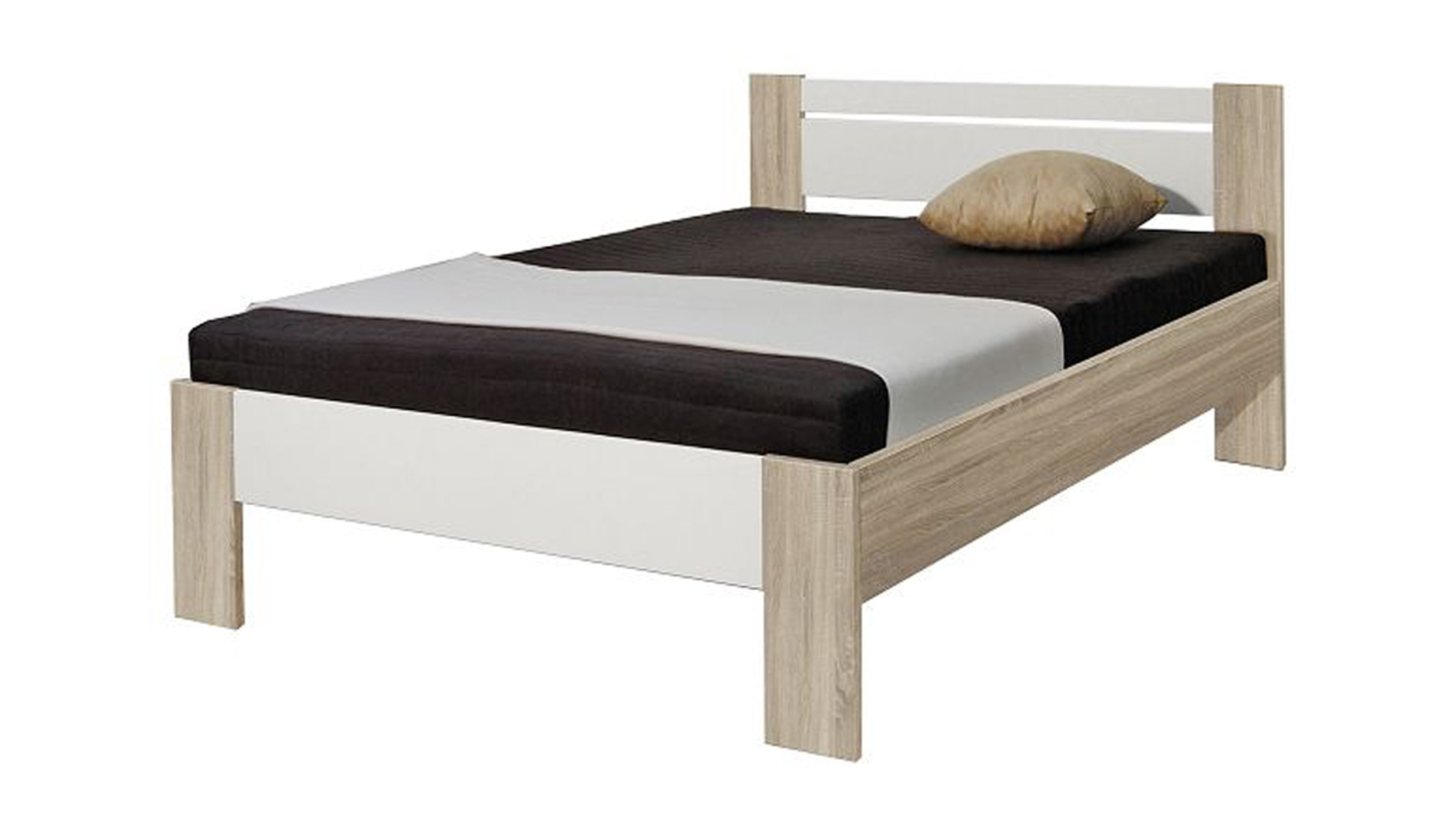 Futonbett 140 x 200 cm Einzelbett Sonoma Eiche - VEGA 