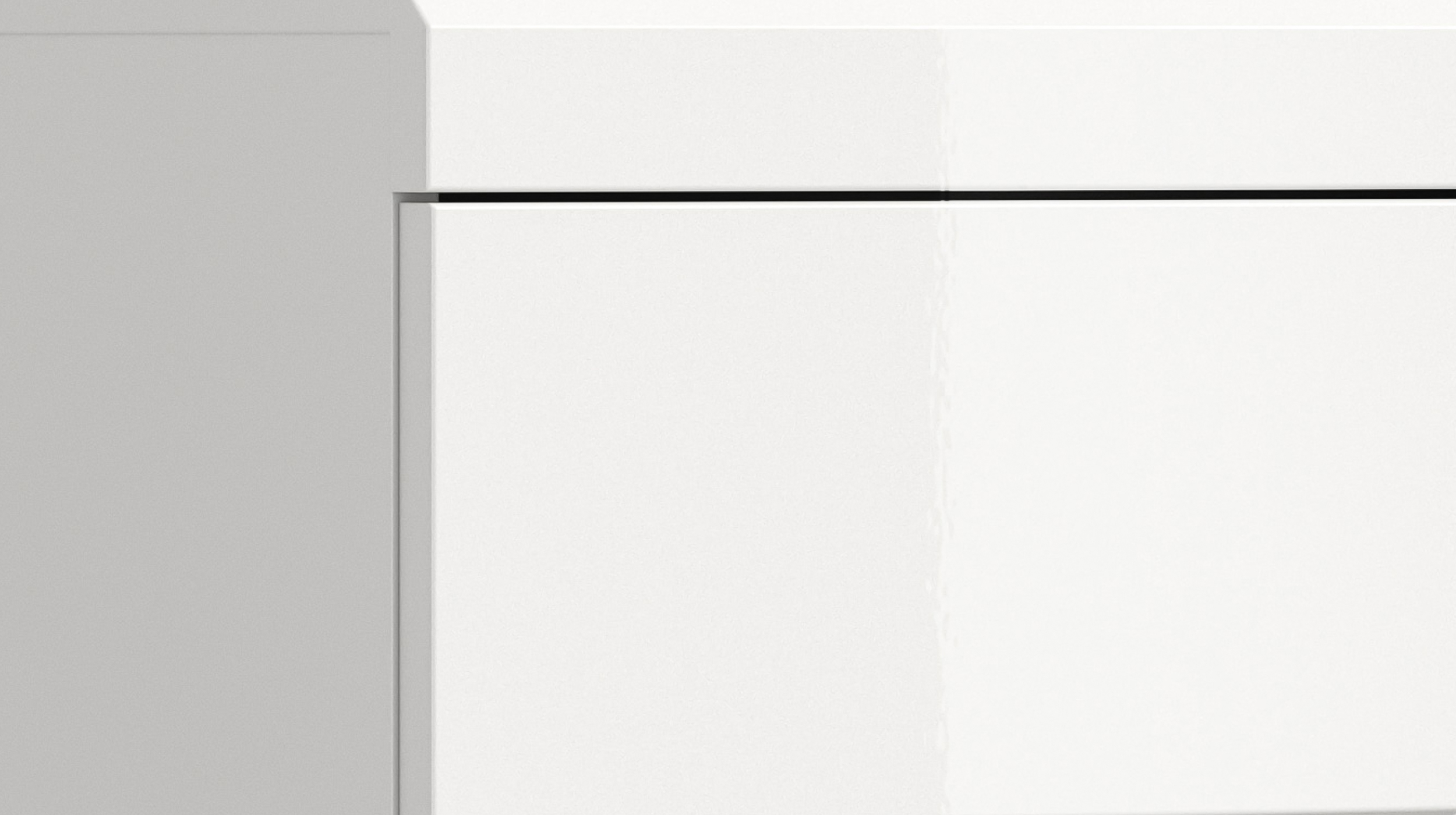 Bad Hochschrank weiß hochglanz 4 Türen Breite 74 cm - SCOUT