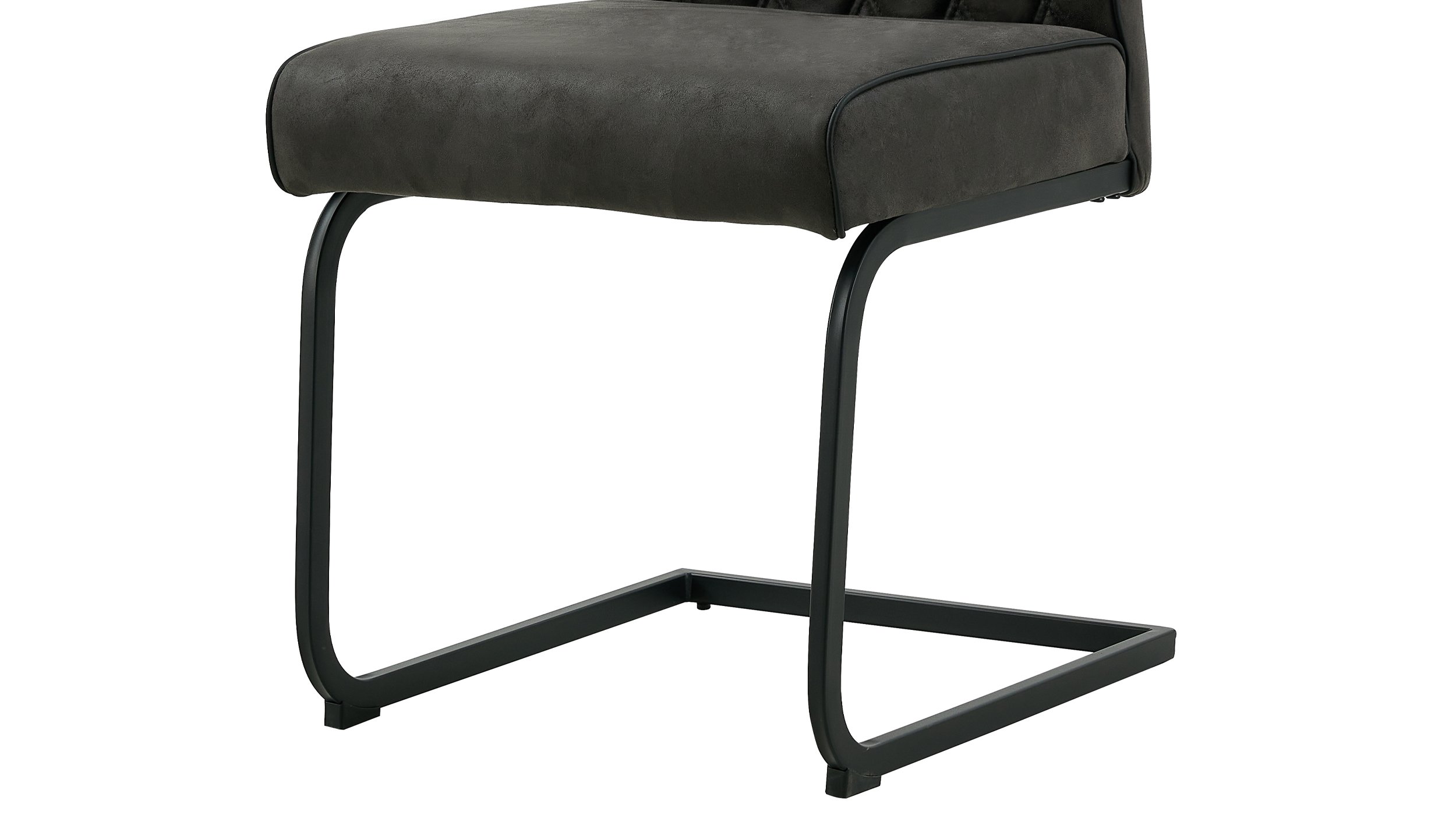 Schwingstuhl für Esszimmer anthrazit Microfaser - RITA