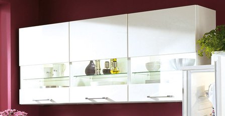 Eckküche 245 x 245 cm - mit Geräten - Küchenfronten hochglanz Lack- FLASH