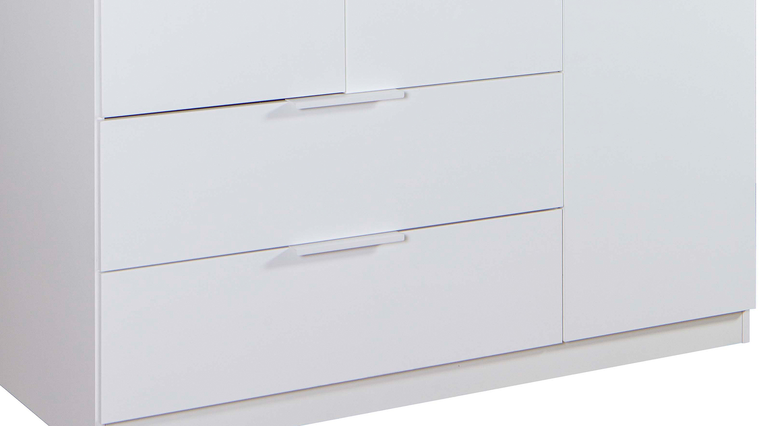 Kleiderschrank weiß hochglanz - Schubladen - 119 cm - ESPRESSO