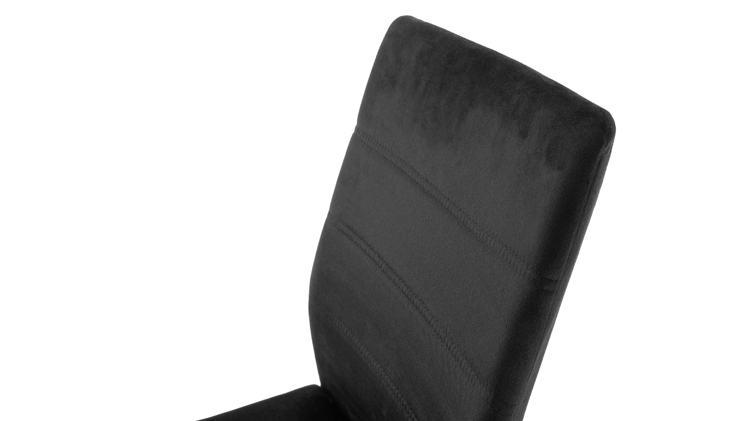 Schwingstuhl schwarz Freischwinger Veloursoptik - TICINO