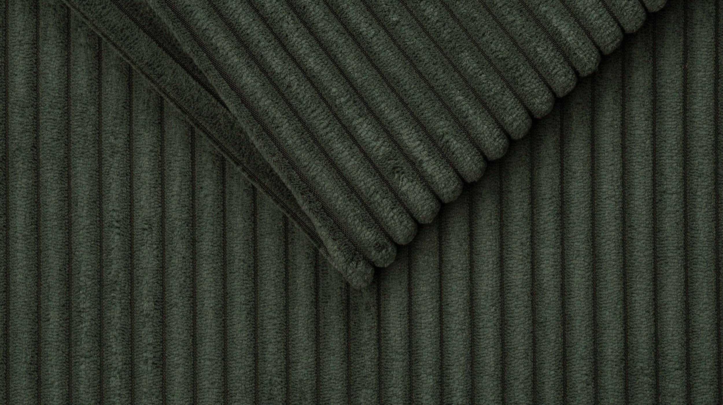 Ecksofa Cord dunkelgrün 276 x 173 cm - SUMMER