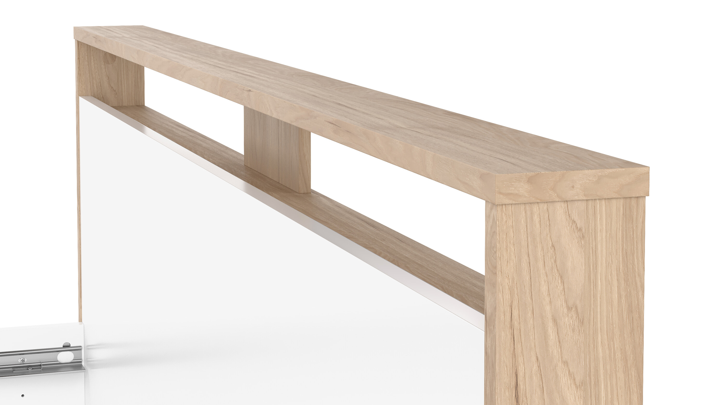 Futonbett 180 x 200 cm weiß hochglanz Jackson Hickory - NEXT