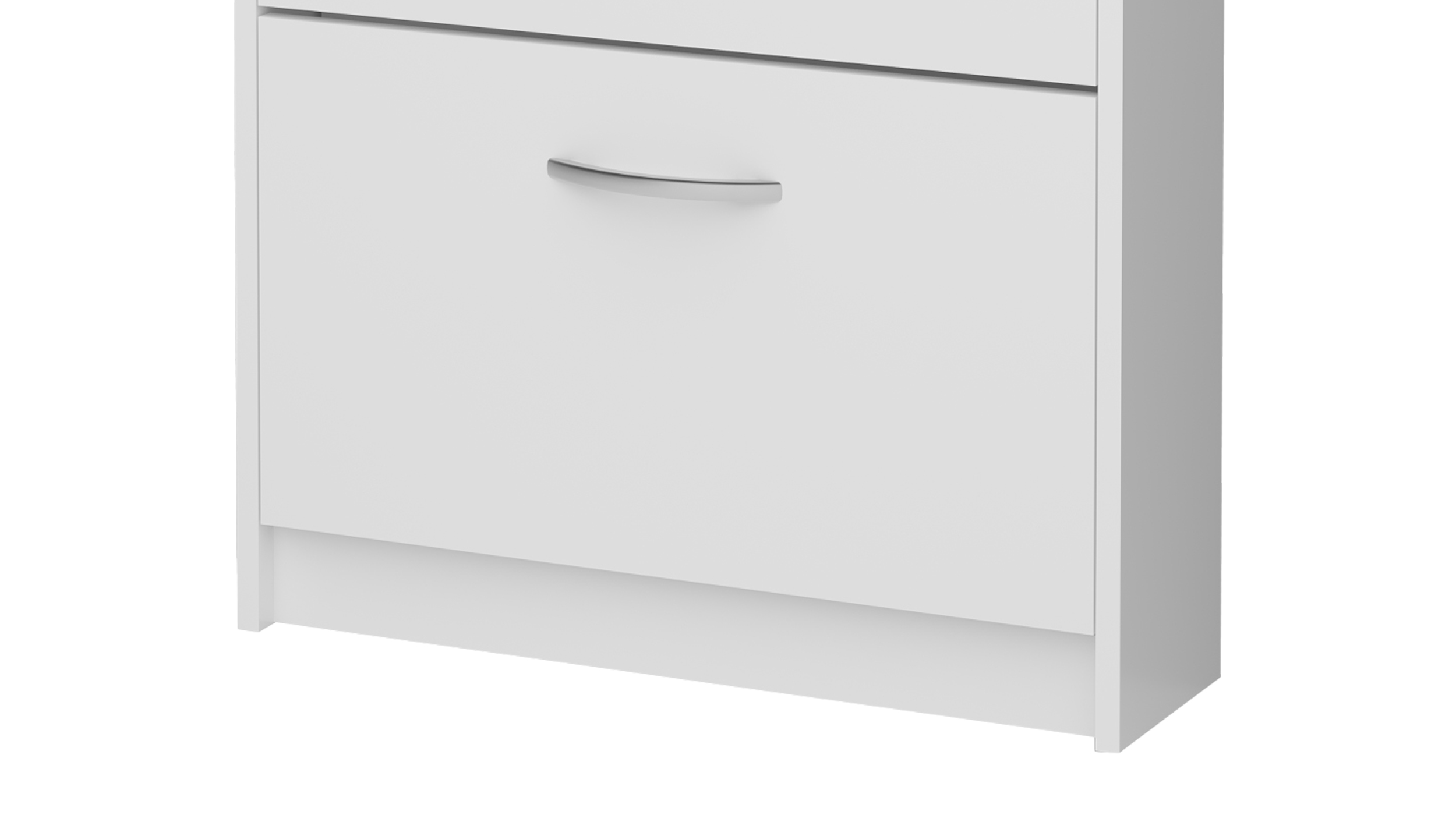 Schuhschrank weiß 59 x 105 cm - 3-türig - STEP