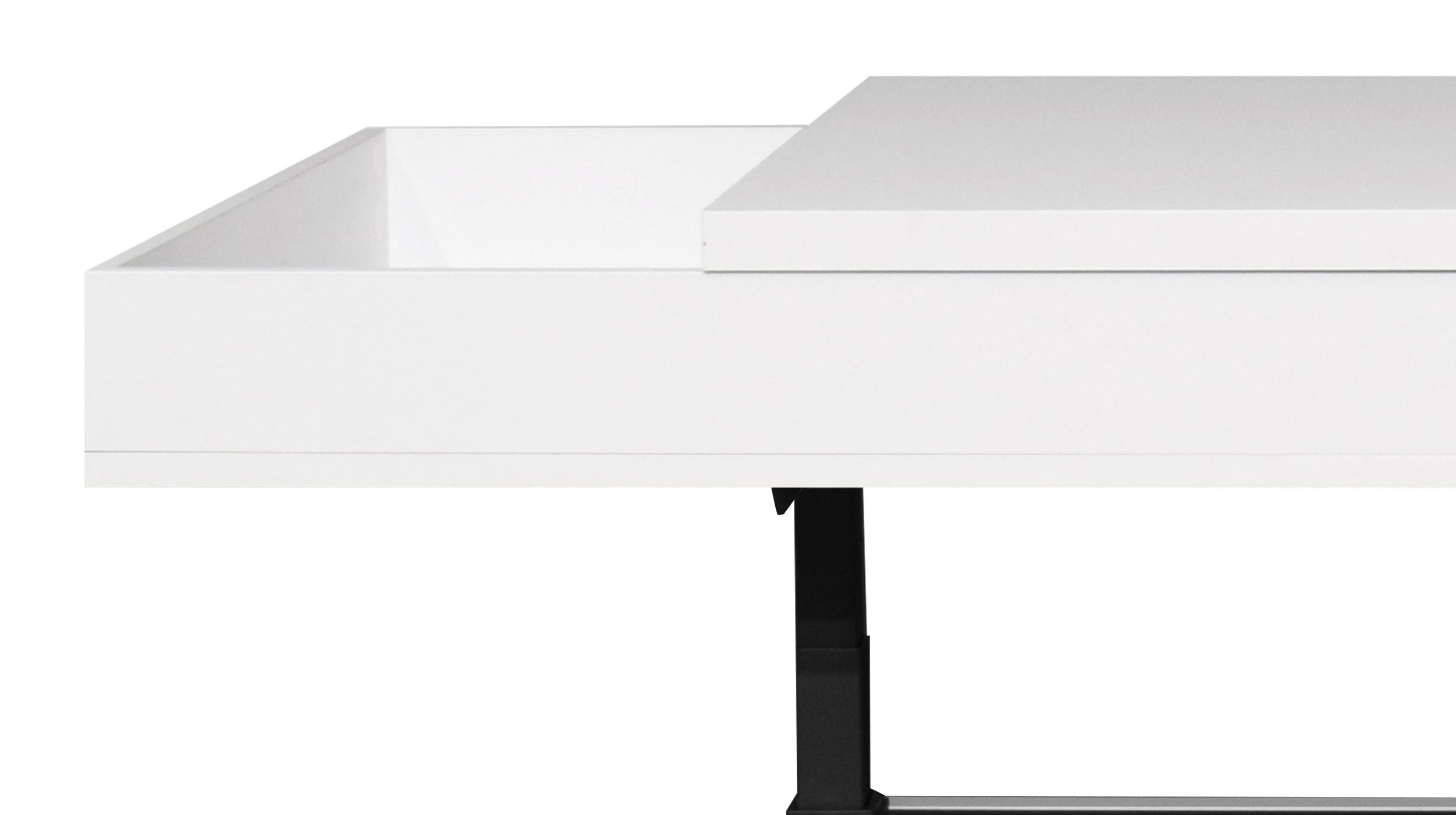 Couchtisch höhenverstellbar weiß 110 x 60 cm - LIFT 110