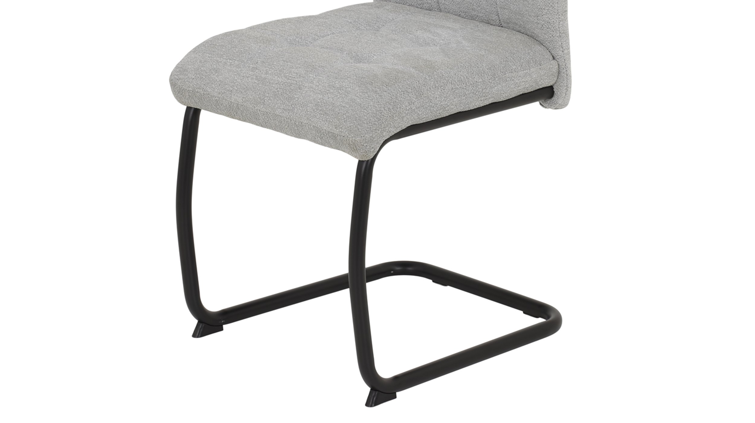 Schwingstuhl für Esszimmer grau Webstoff - KARLA