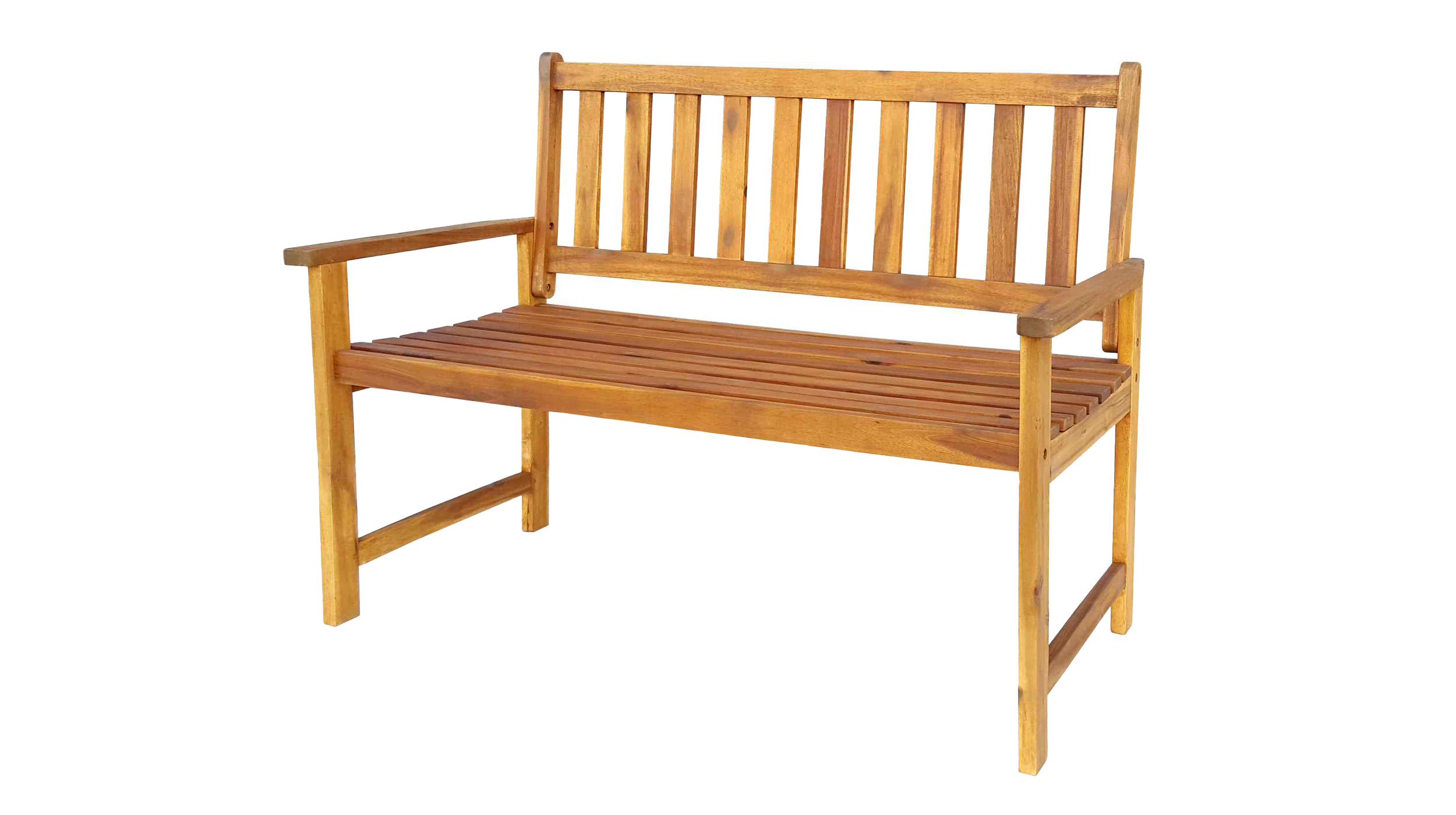 Gartenbank Akazie geölt mit Armlehnen - 118 cm - VERA