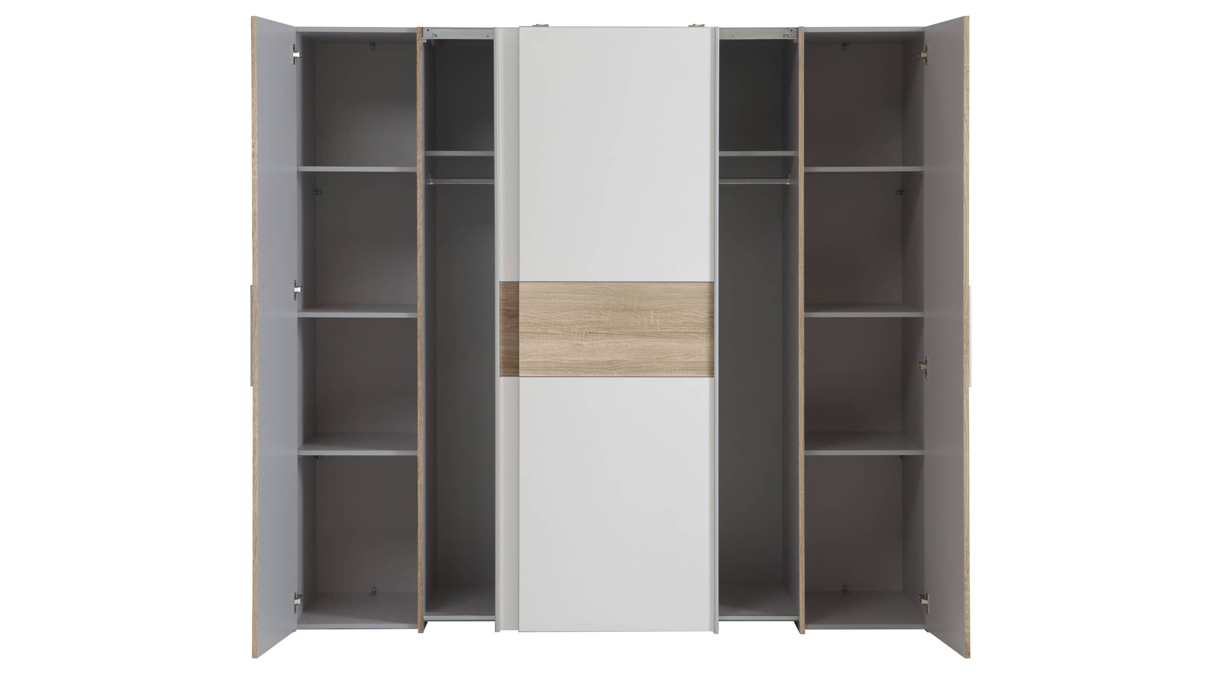 Kleiderschrank Artisan Eiche - weiß 200 cm - KALIXTUS