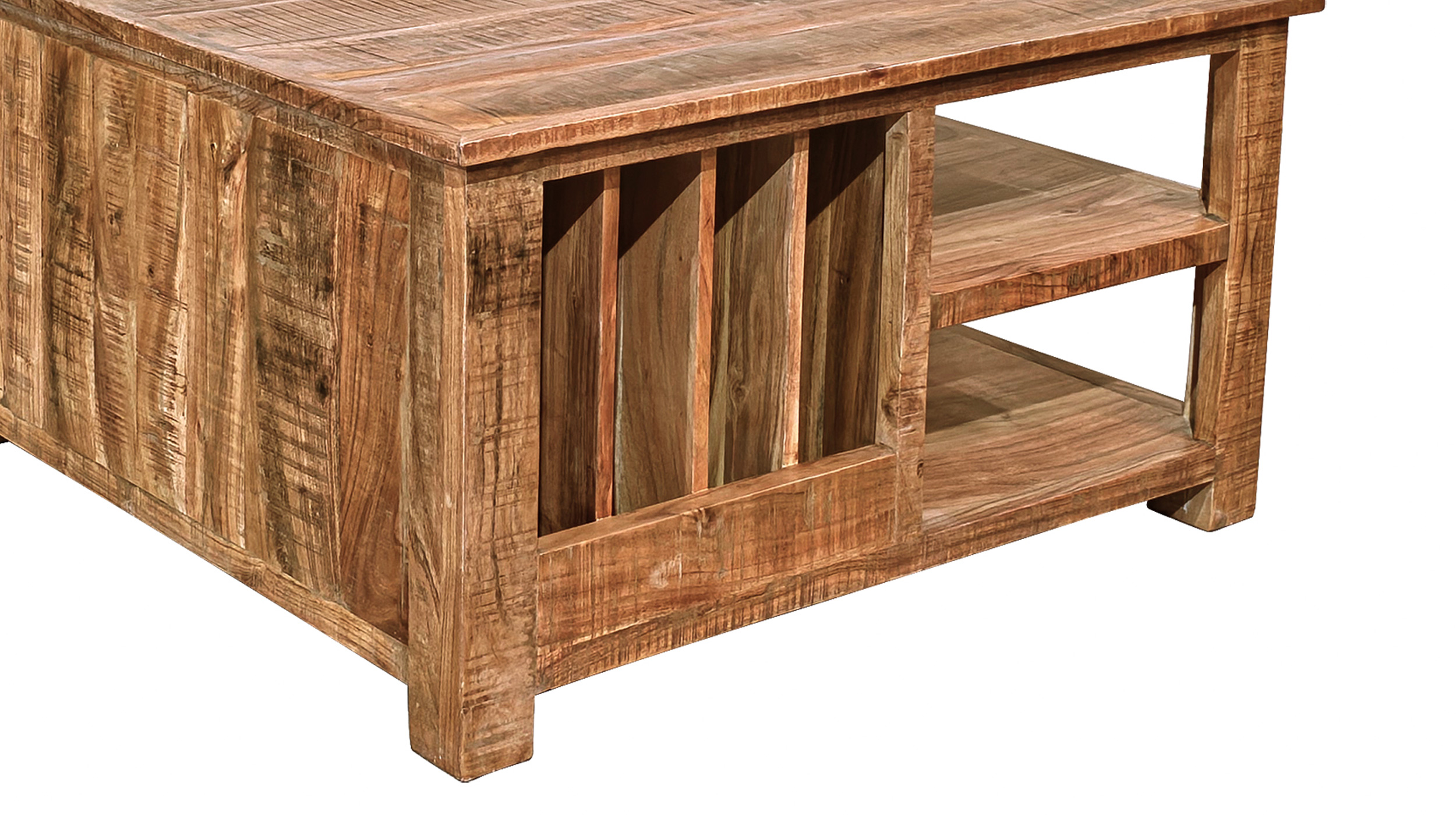 Couchtisch Akazie massiv lackiert 90 cm - montiert - ACANO