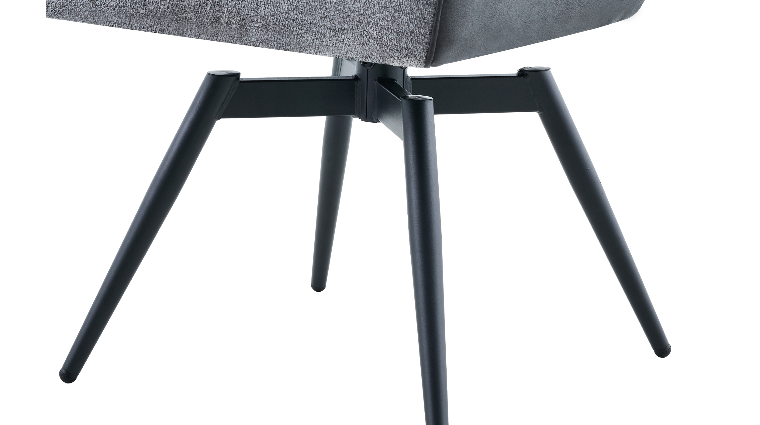 Polsterstuhl grau Drehstuhl 360° Microfaser Webstoff - TOMAR 