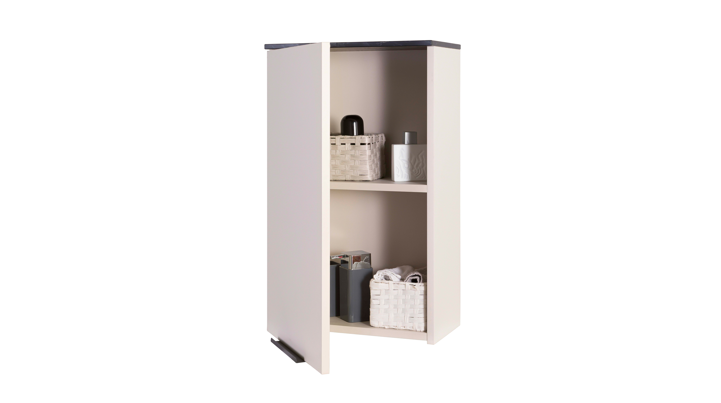 Bad Hängeschrank beige - Marmoroptik 1-türig Breite 40 cm - PROMESSA