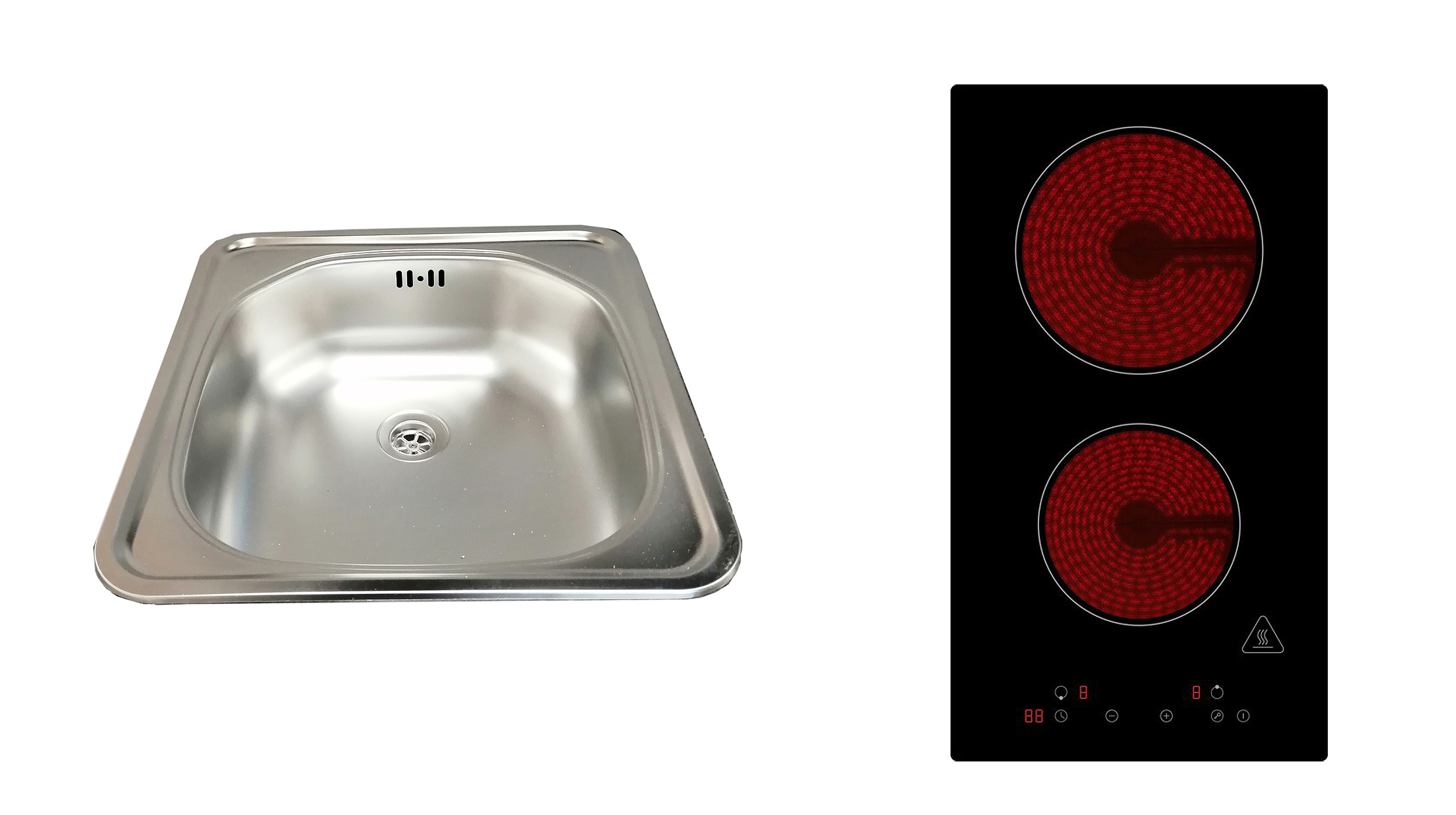 Miniküche - inkl. Elektrogeräte - 160 cm - schwarz matt - JAZZ