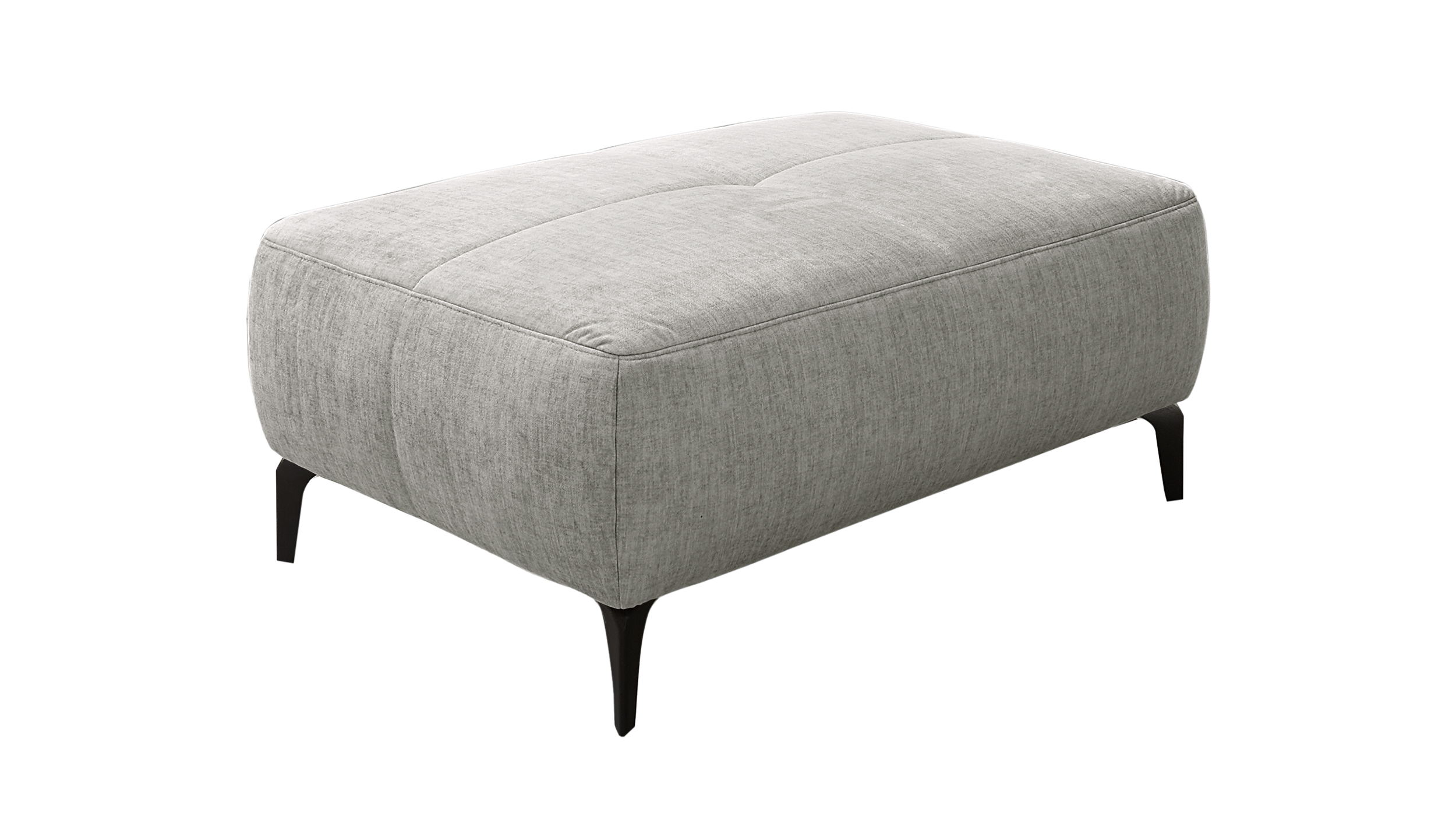 Hocker Sitzhocker 79 x 111 cm Veloursbezug hellgrau - SALO