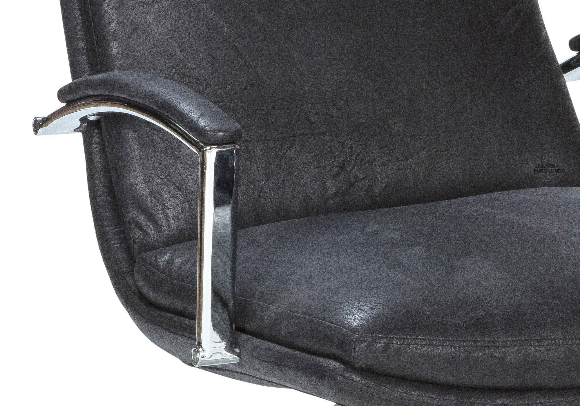 Relaxsessel schwarz Microfaserbezug - Hocker - FINN