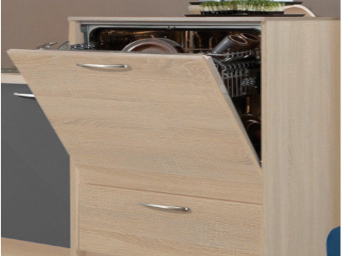 Eckküche 245 x 195 cm - mit Geräten - Küchenfronten matt - PLAN