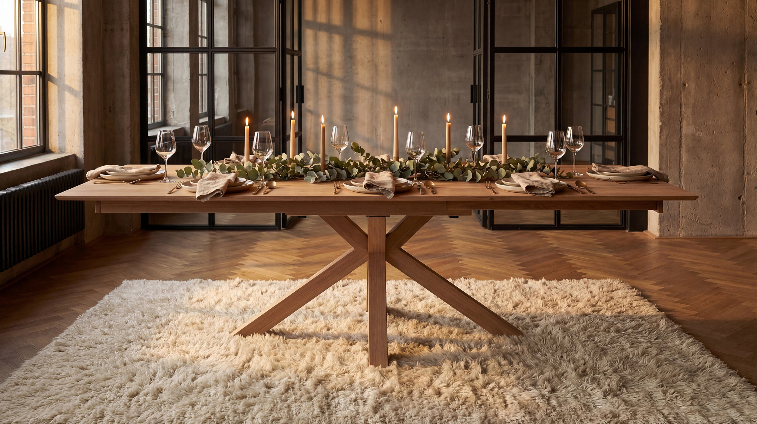 Esstisch Massivholztisch 180 cm in Wildeiche ausziehbar - RICARDO