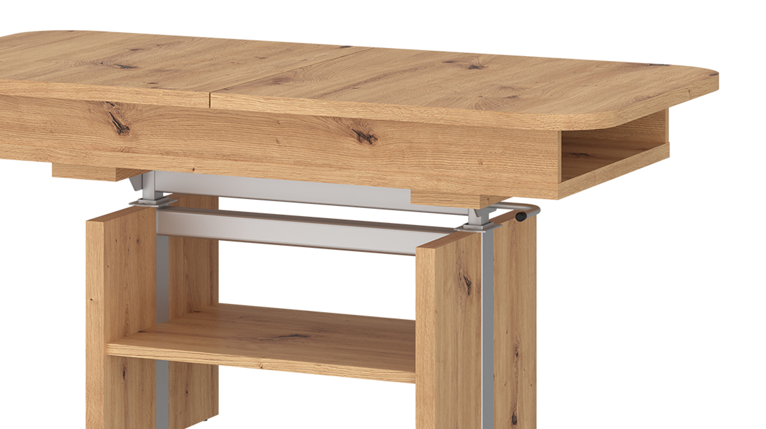 Couchtisch höhenverstellbar Artisan Eiche 110 cm - ausziehbar - CORTADO