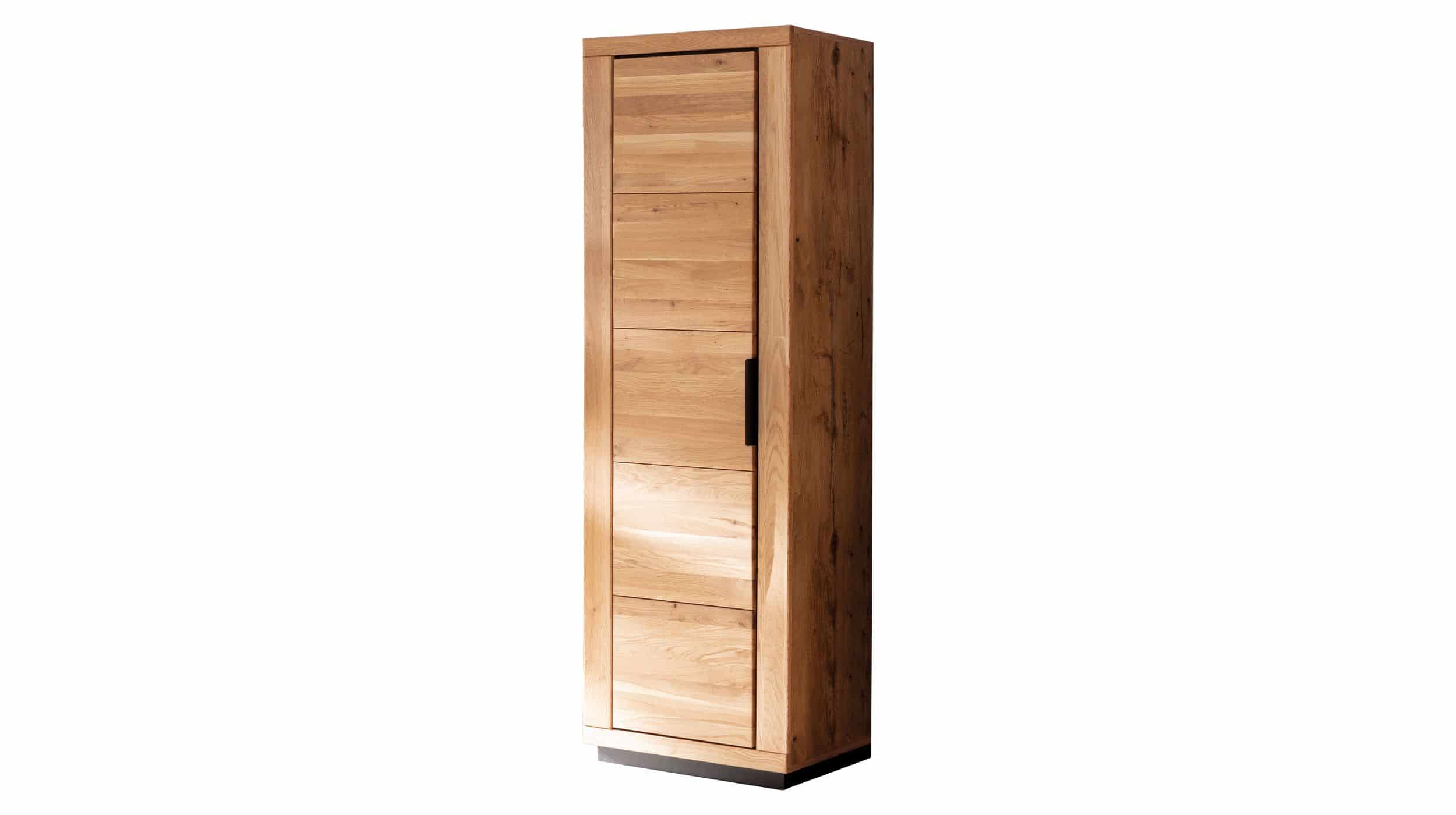 Garderobenschrank Wildeiche teilmassiv geölt - 80 cm - GRENO