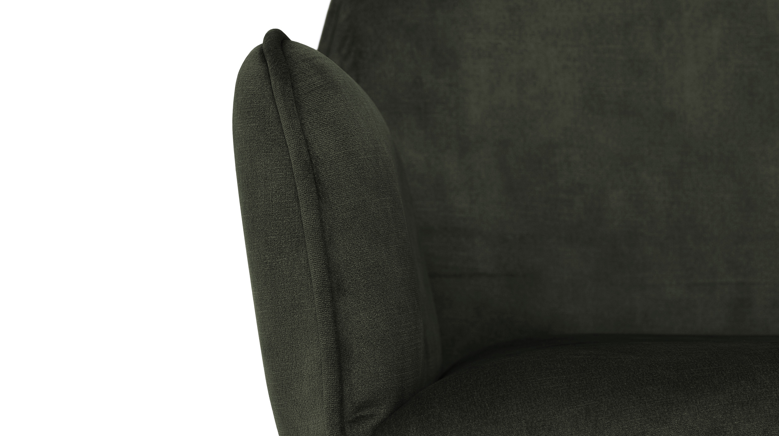 Armlehnstuhl olive Velours Optik Drehstuhl - OTTAWA