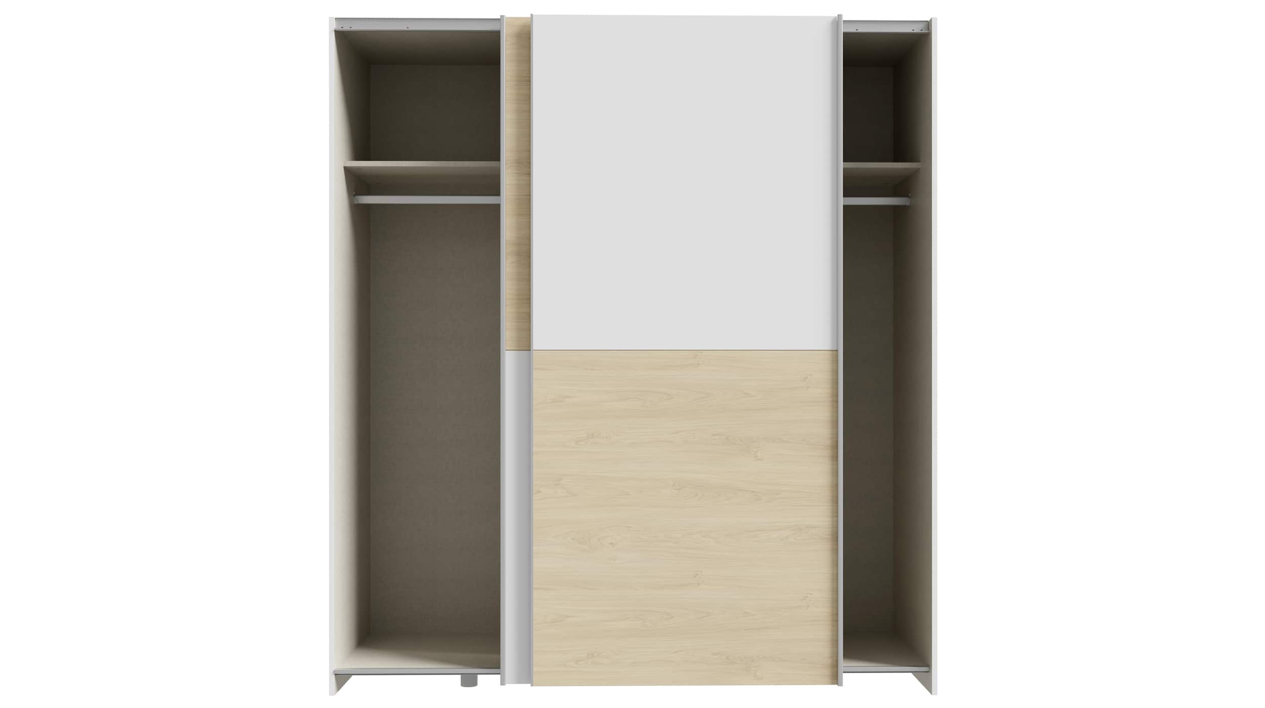 Schwebetürenschrank Eiche 170 cm 2-türig - SCHACH&MATT