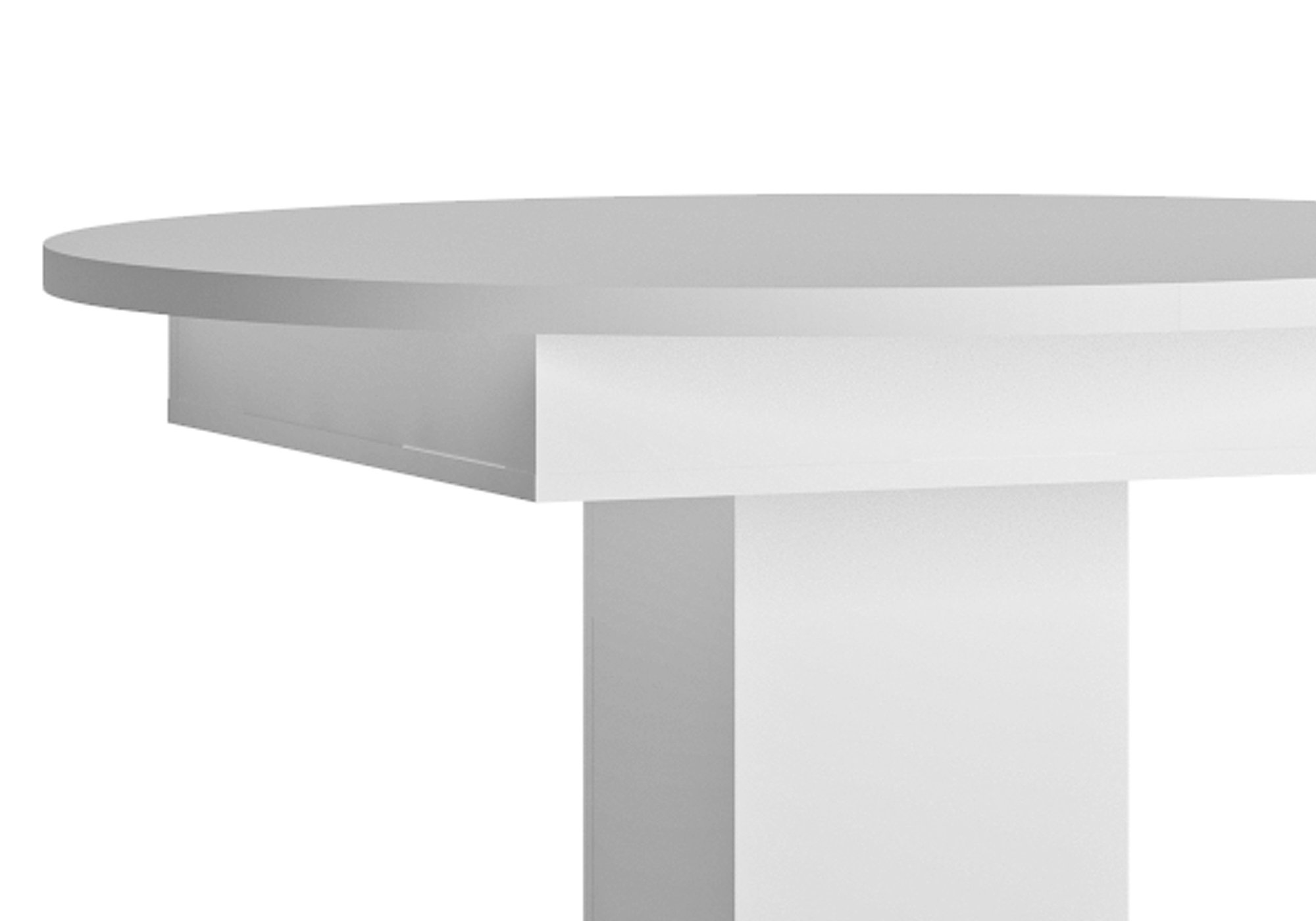 Esstisch rund 100 - 140 cm ausziehbar weiß - LEO