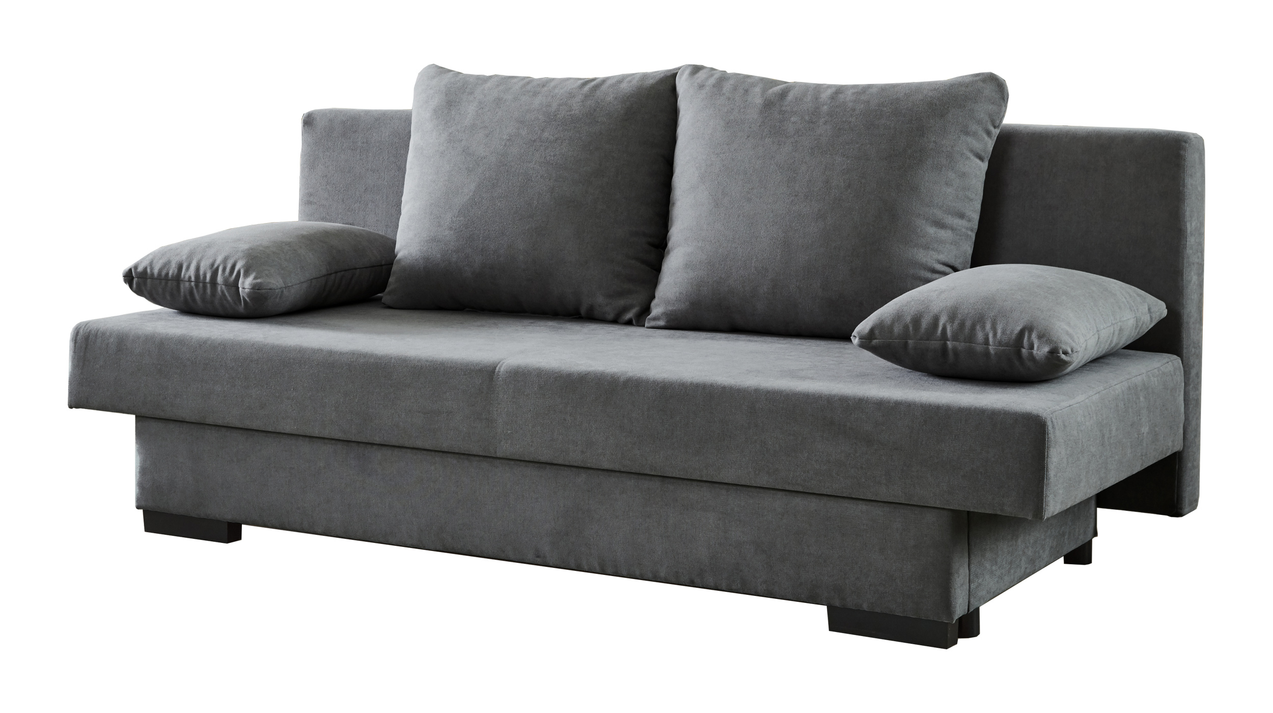 Schlafsofa anthrazit Bettkasten ausziehbar 190 cm - GRONINGEN Schlafsofa anthrazit Bettkasten ausziehbar 190 cm - GRONINGEN