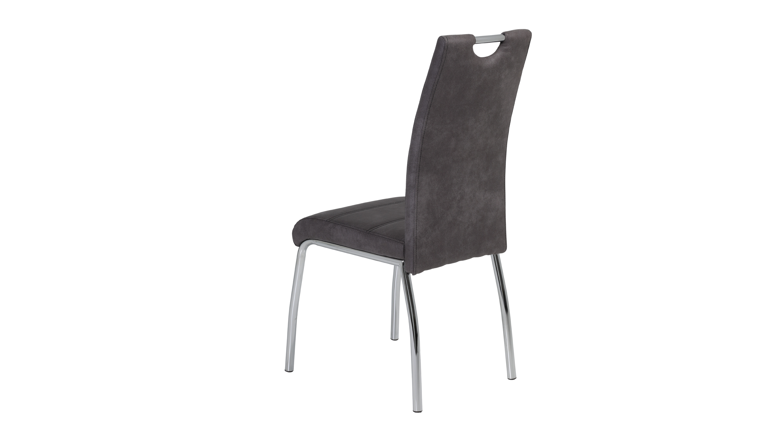 Polsterstuhl anthrazit Metallgestell - Microfaser - SUSI