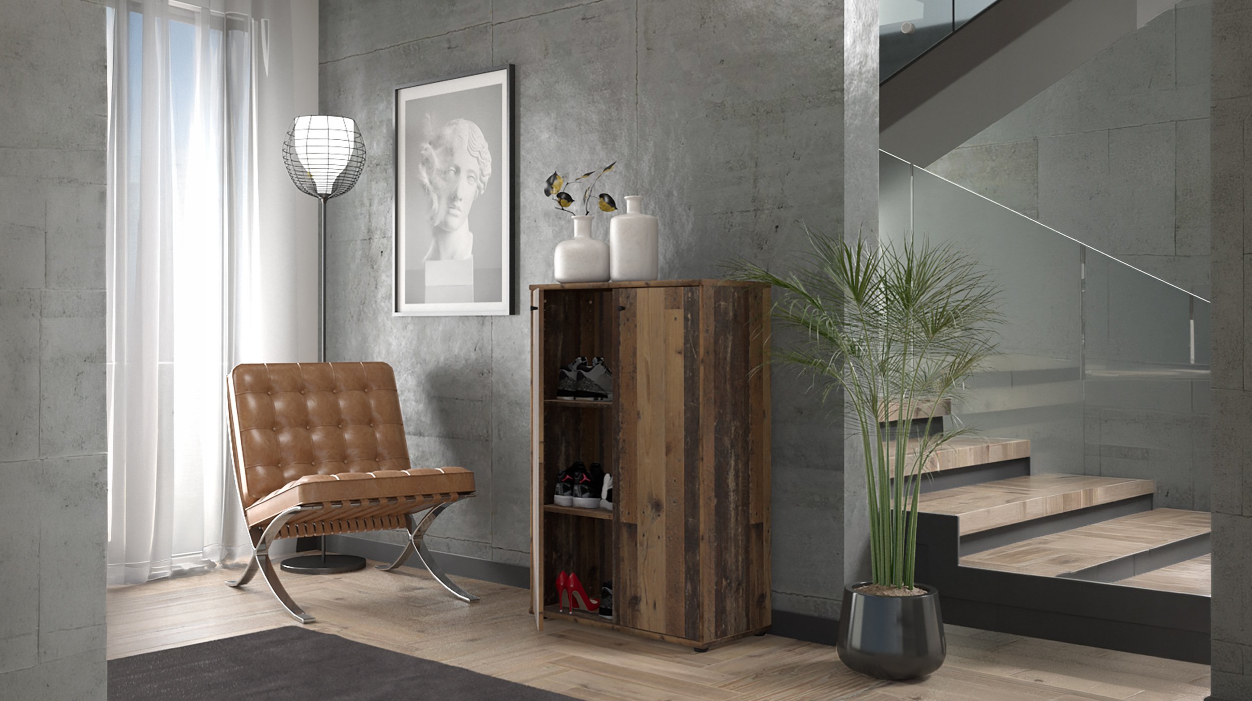 Kommode Old Wood 74 x 35 cm - 2-türig - TEMPRA