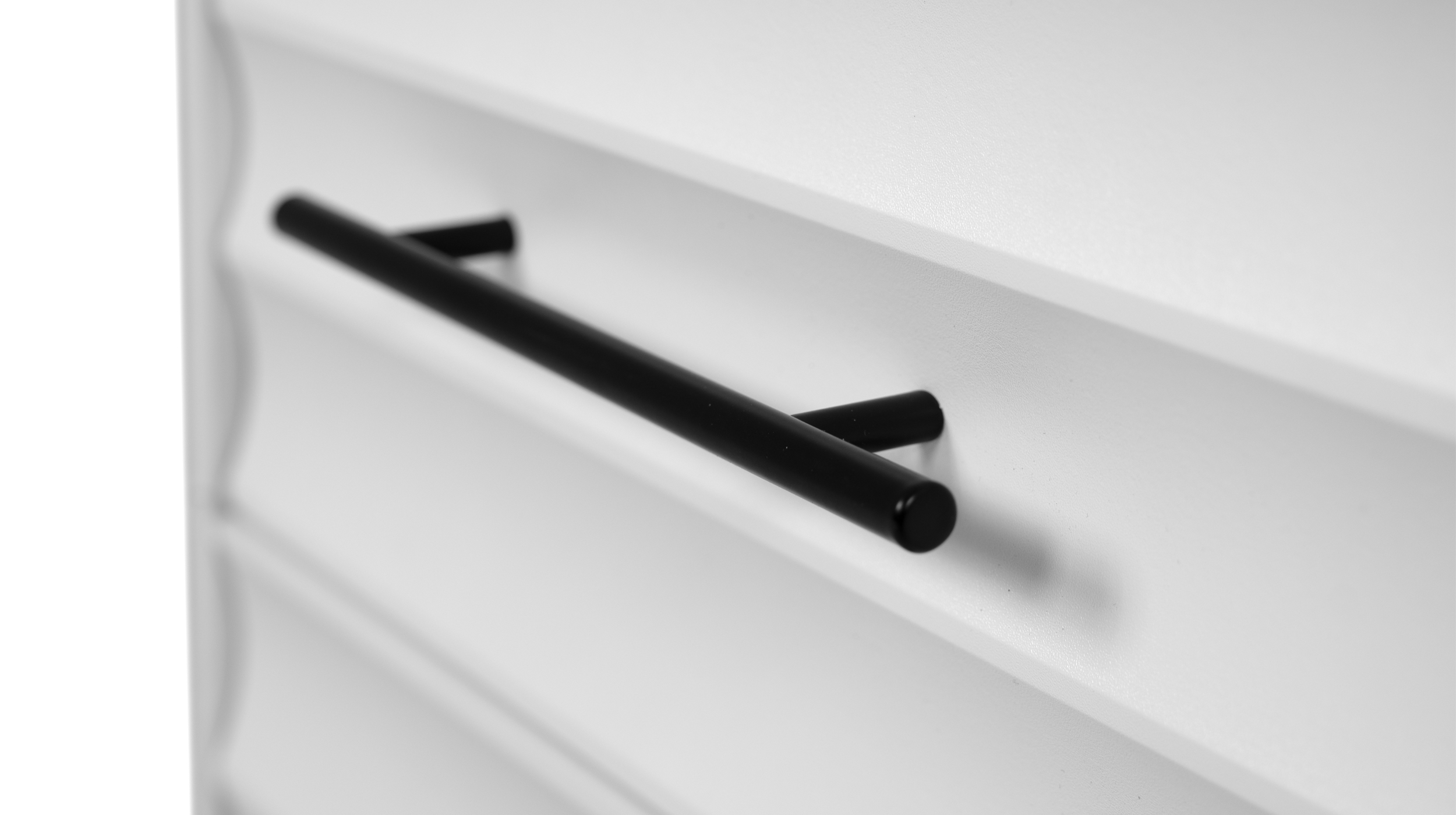 Nachttisch weiß 40 x 39 cm - 2 Schubladen - FALUN