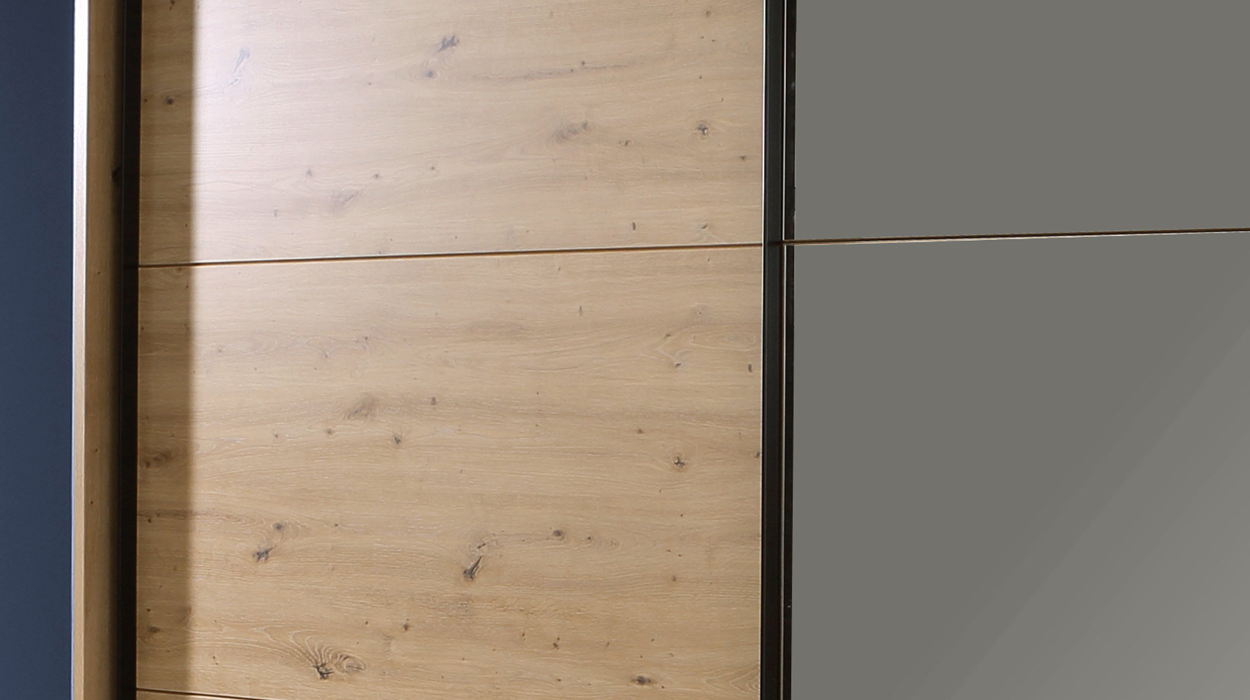 Schwebetürenschrank mit Spiegel - Artisan Eiche - 270 cm - TRONDHEIM